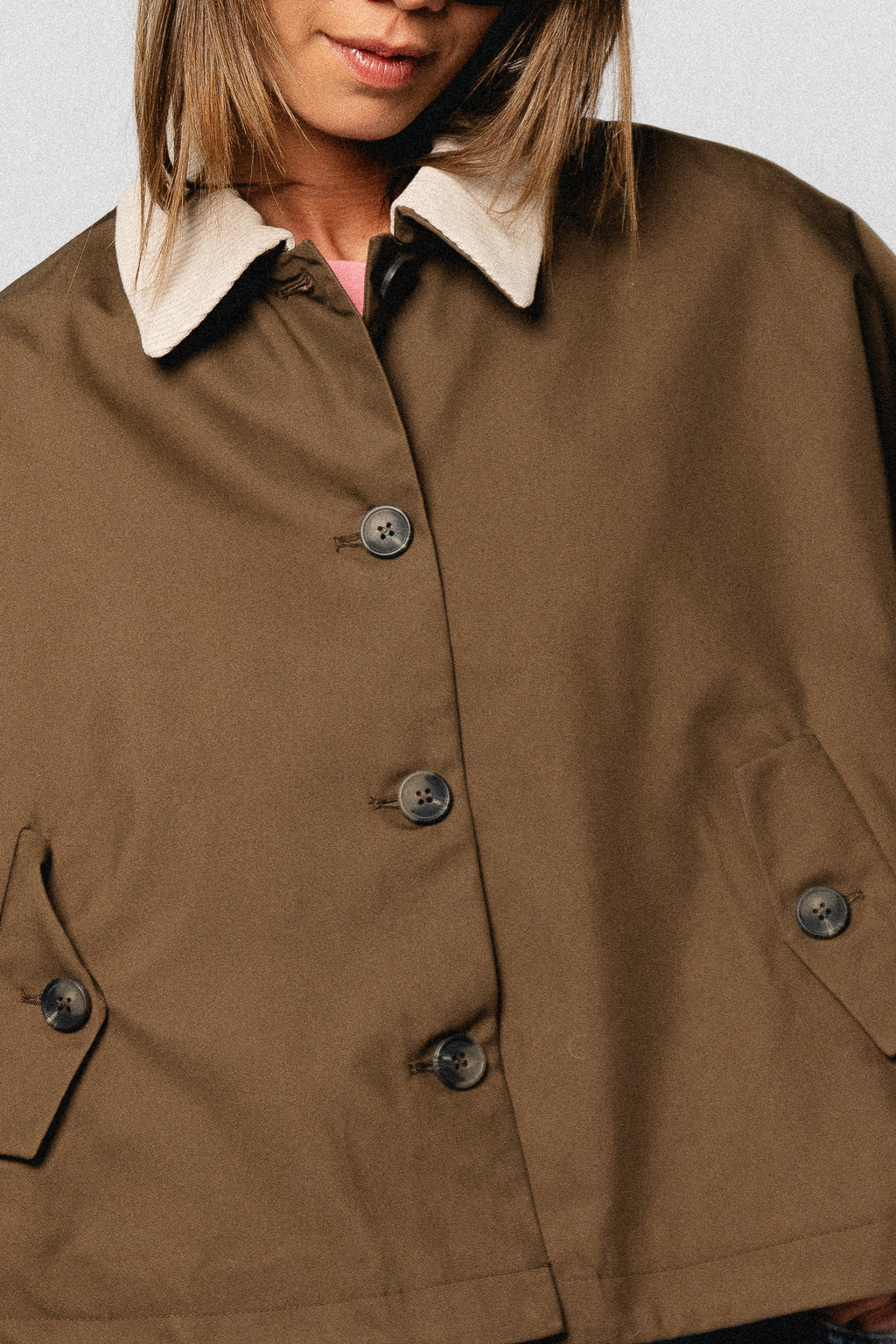 YASMaloma short trench cape oatmeal