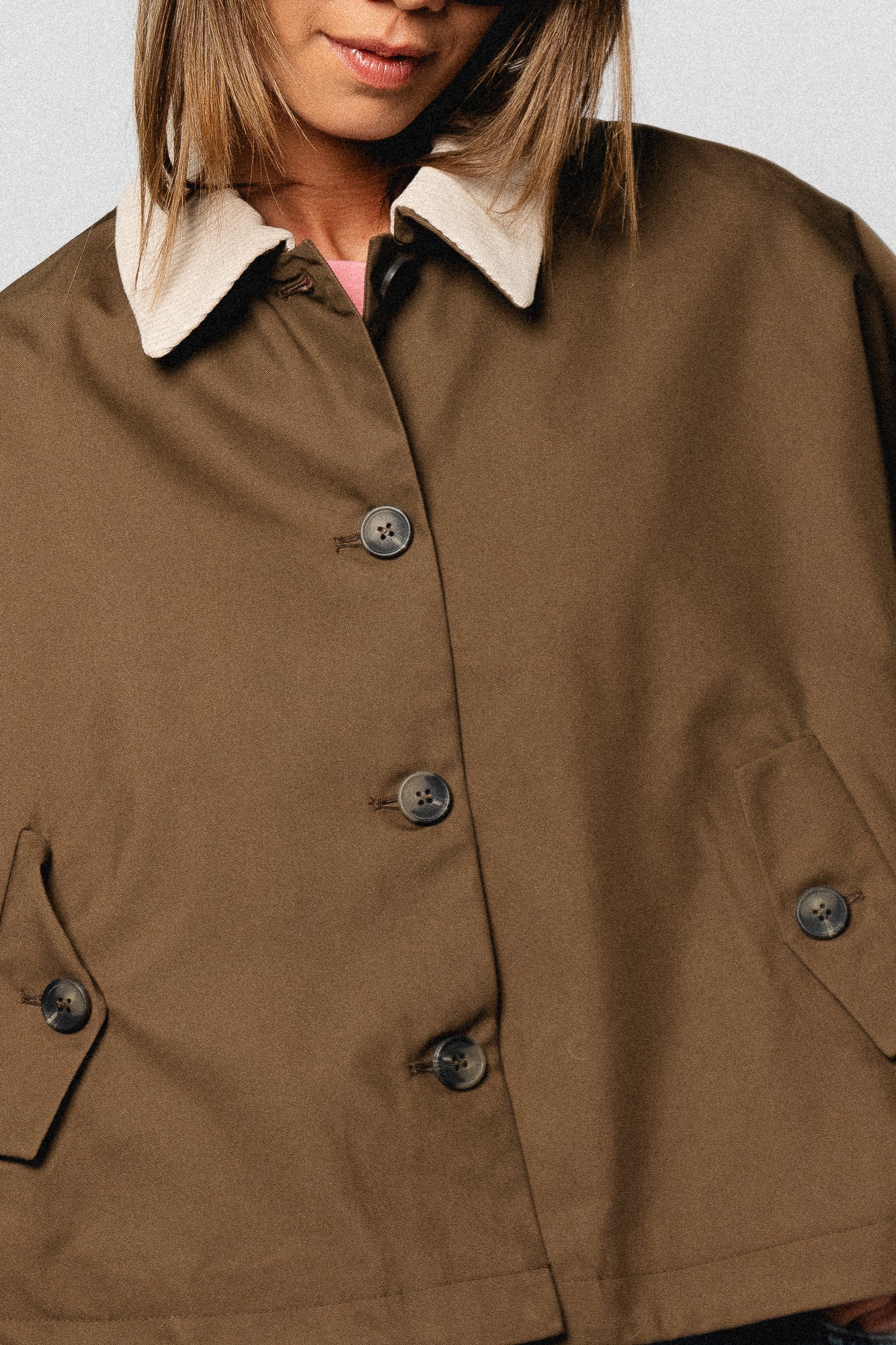 YASMaloma short trench cape oatmeal