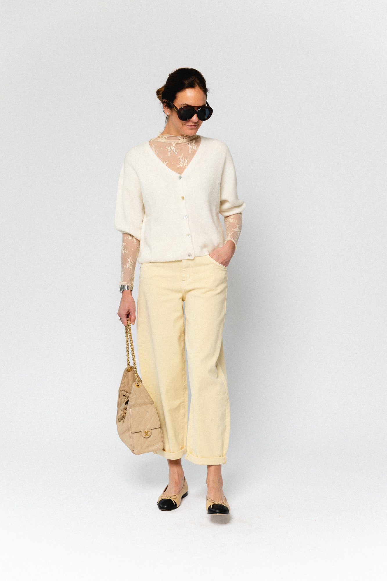 Lauranne SS cardigan ecru