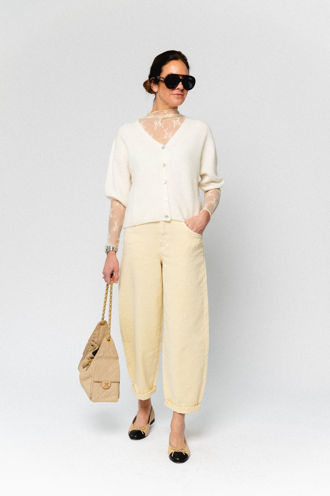 Lauranne SS cardigan ecru