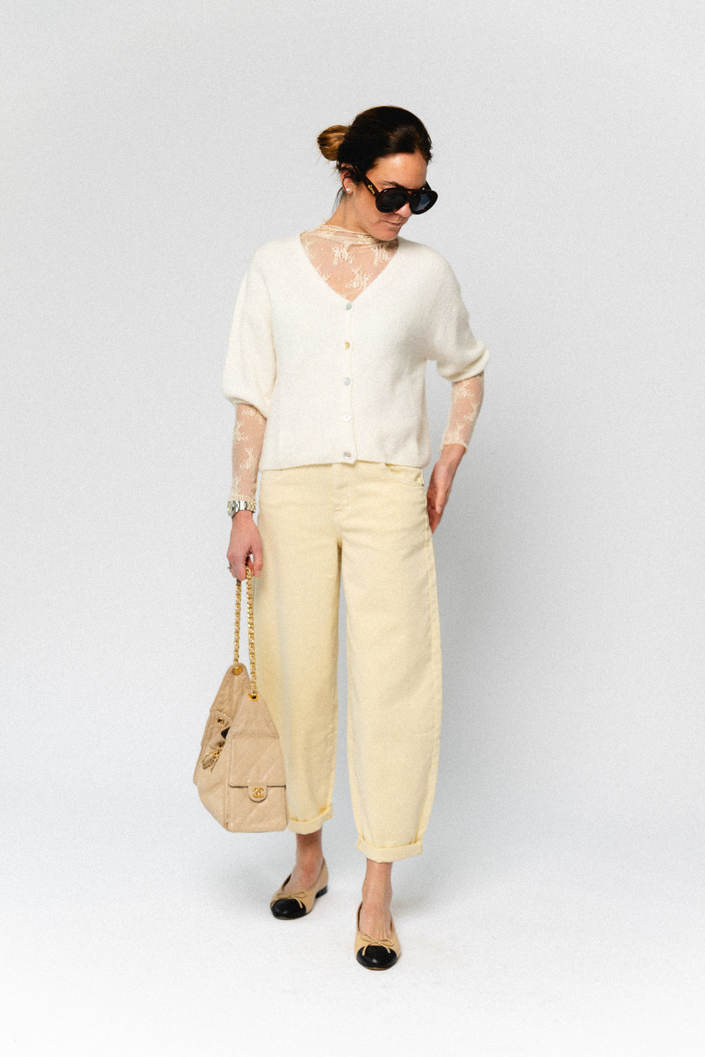 Lauranne SS cardigan ecru