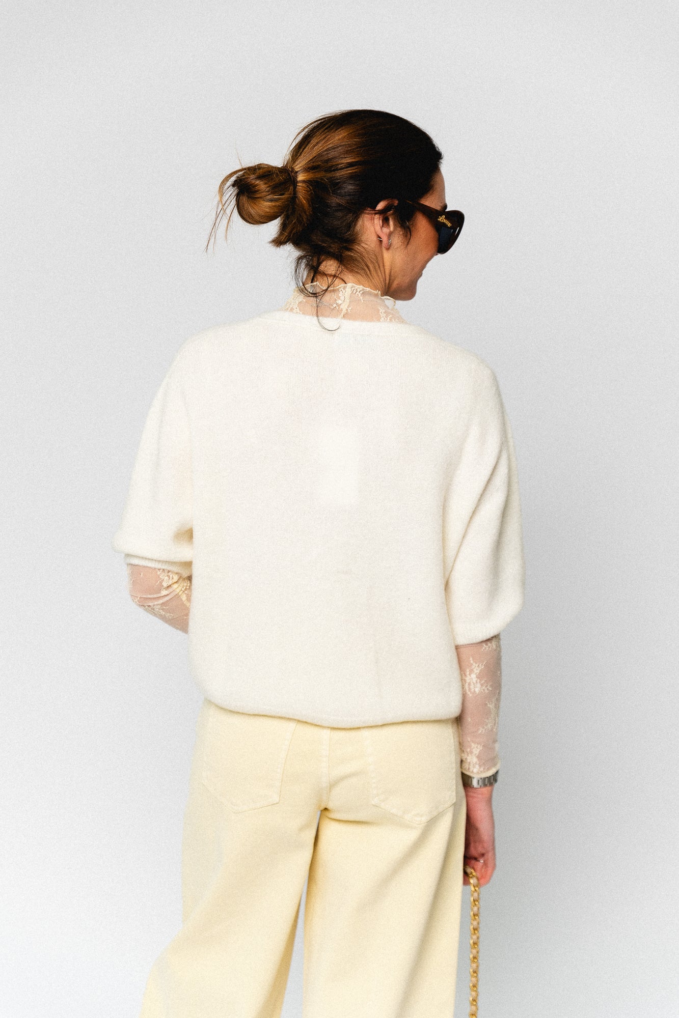 Lauranne SS cardigan ecru