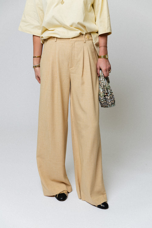 GZStacy MW pants pale hay melange