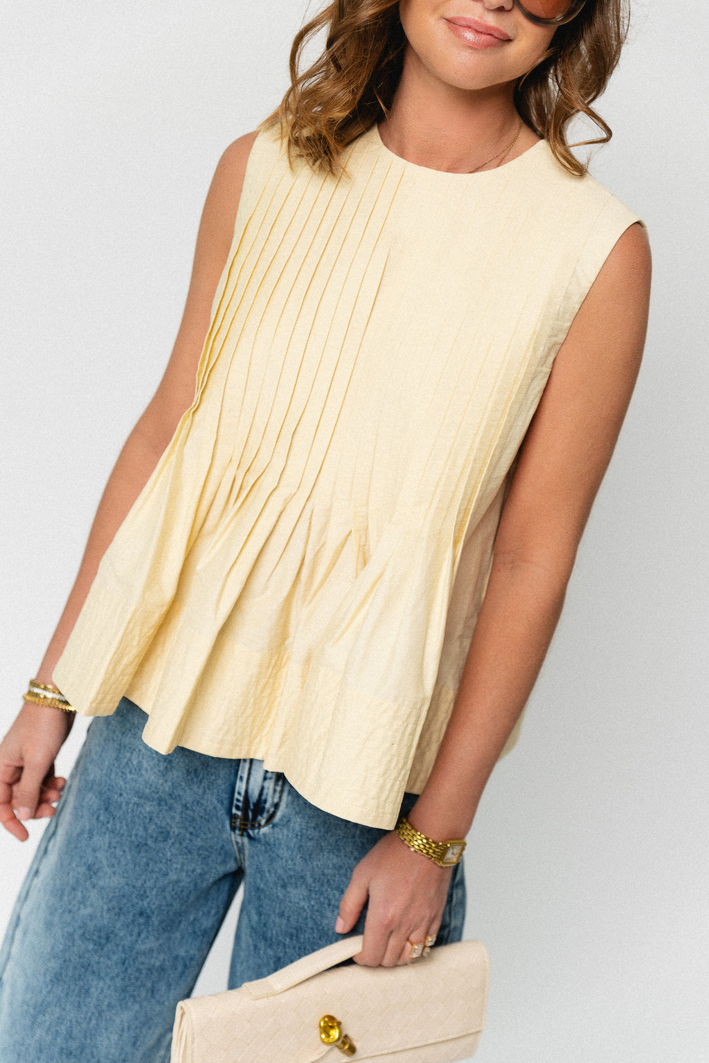 Luigi top butter yellow