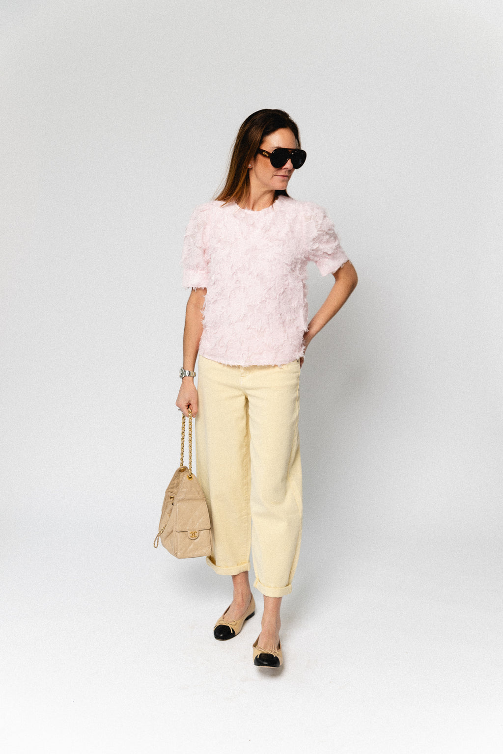 VILacila O-neck 2/4 top cherry blossom