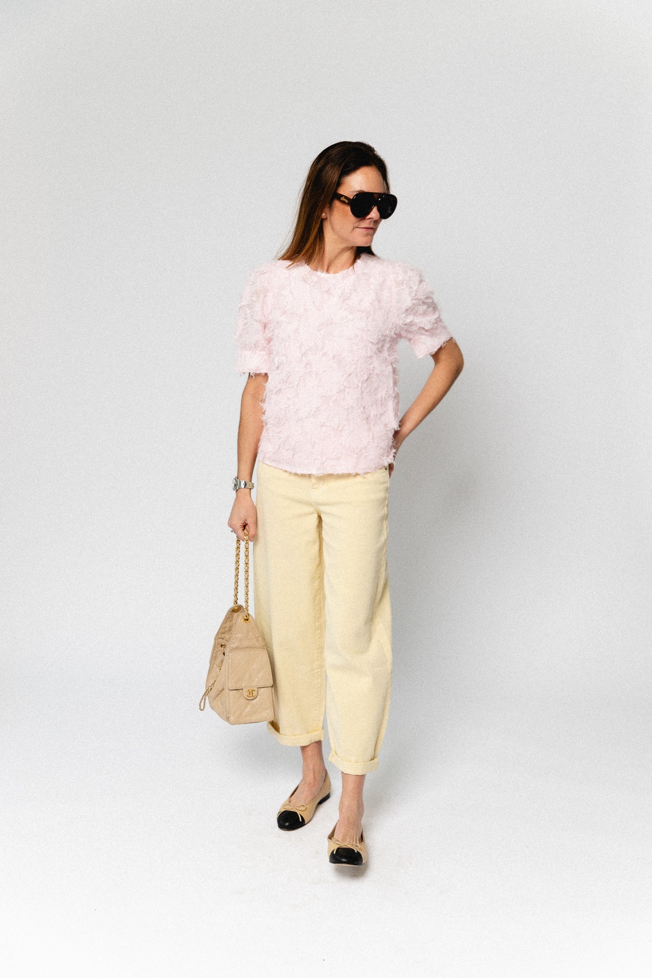 VILacila O-neck 2/4 top cherry blossom