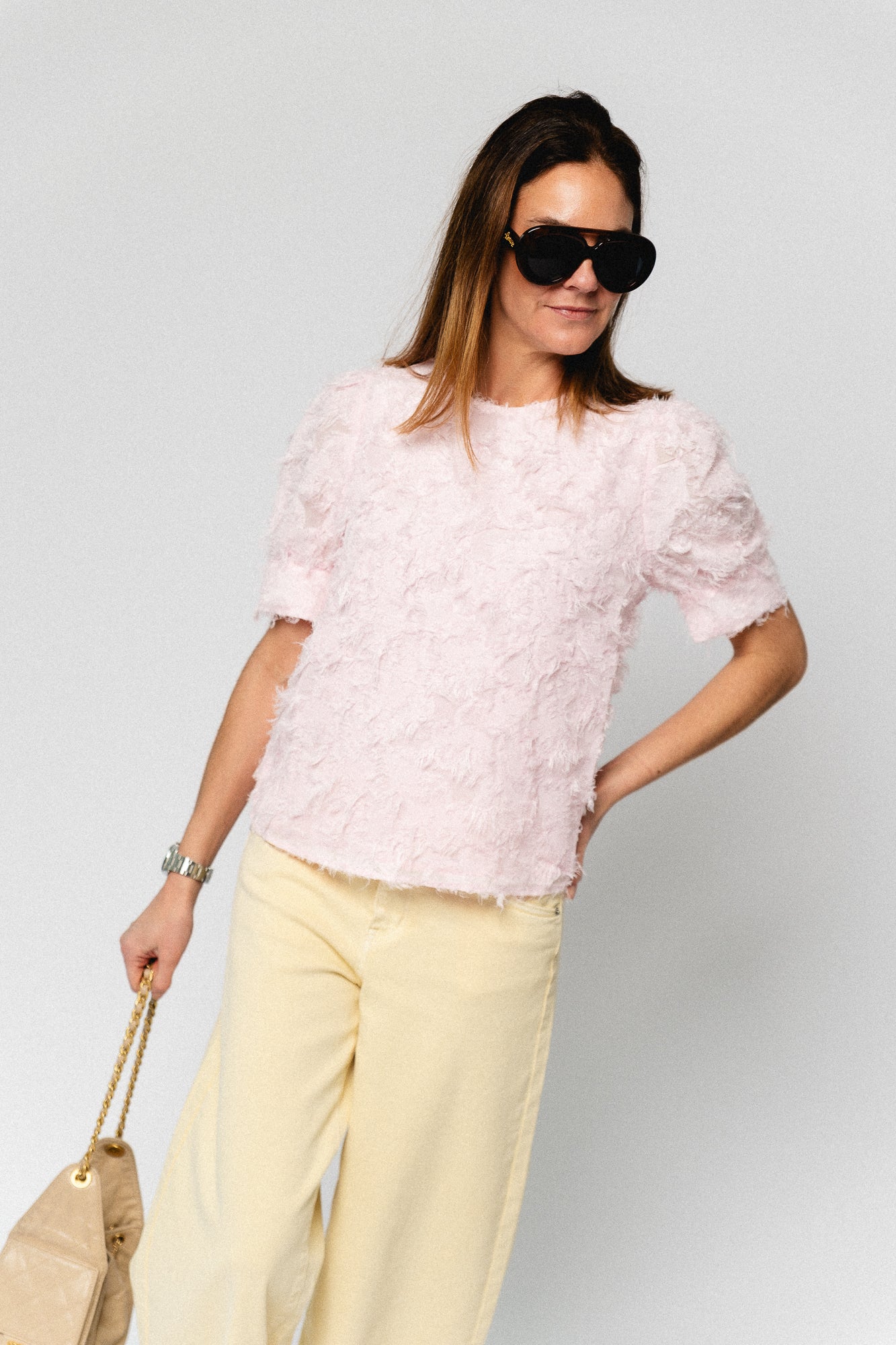 VILacila O-neck 2/4 top cherry blossom