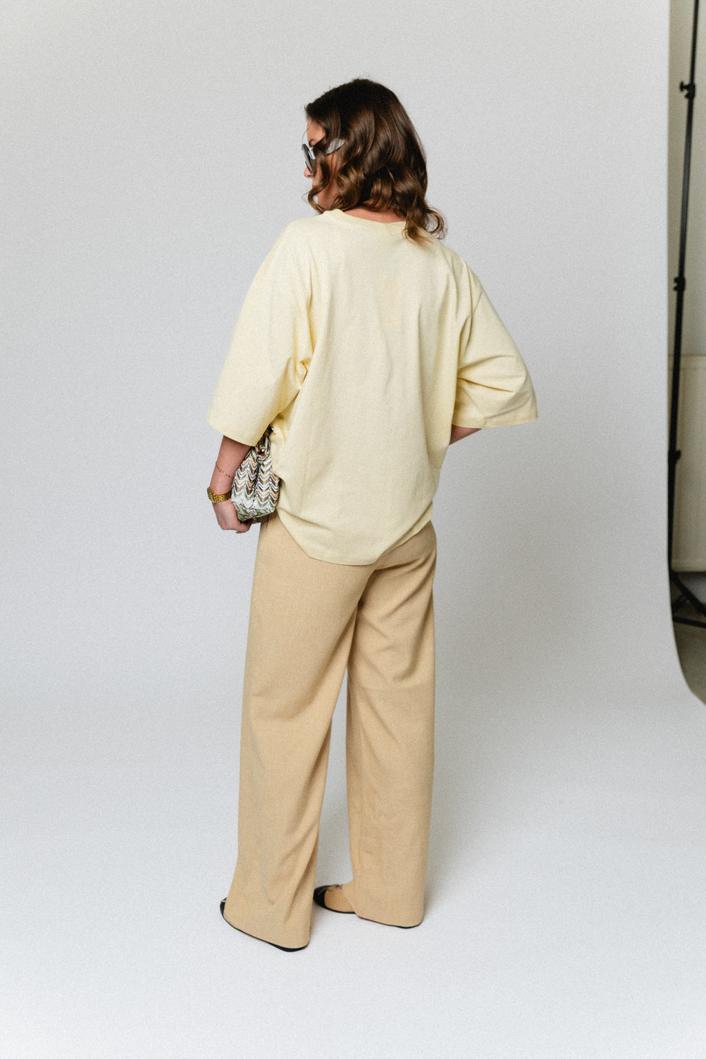 GZStacy MW pants pale hay melange