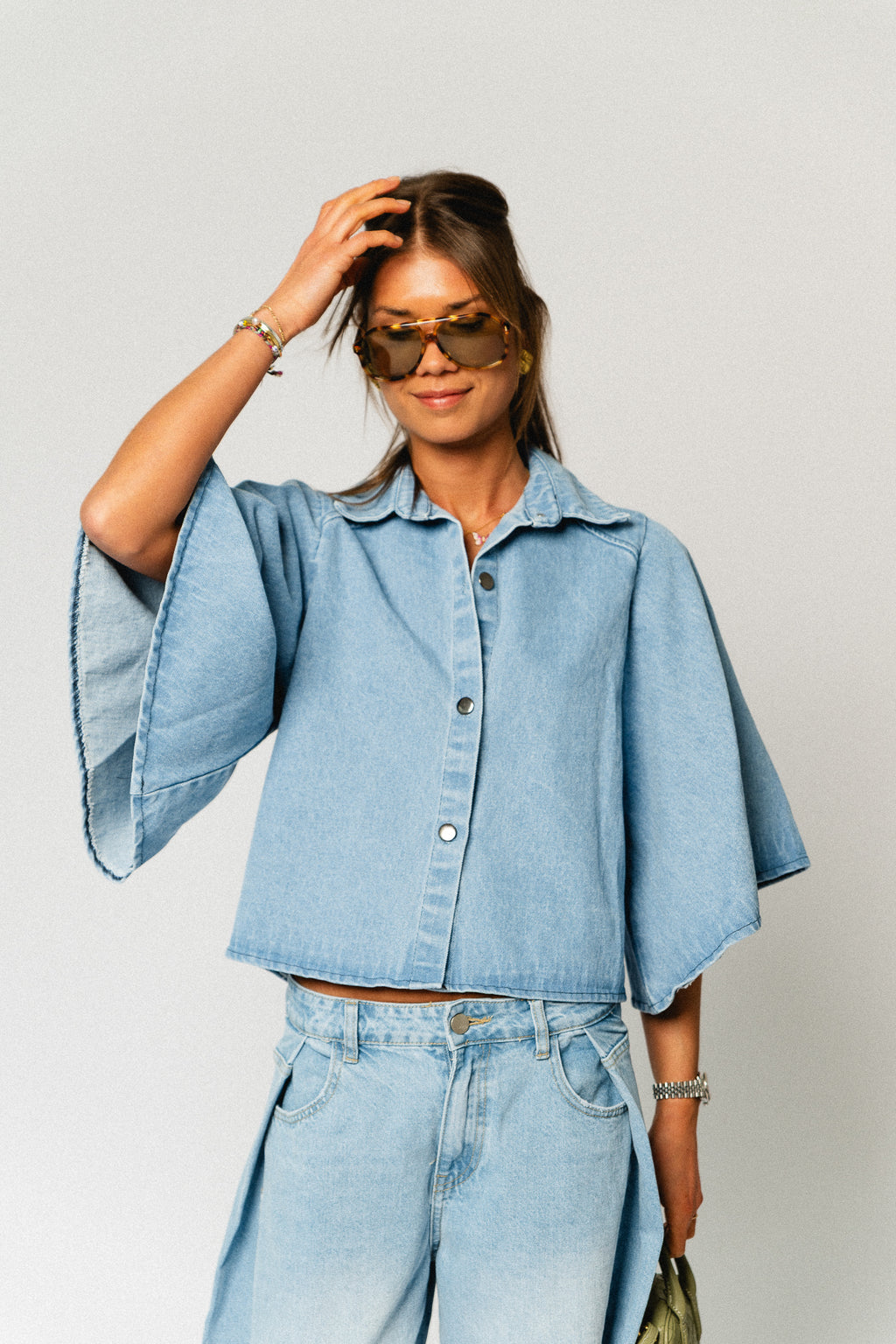 Aurelle denim shirt medium blue