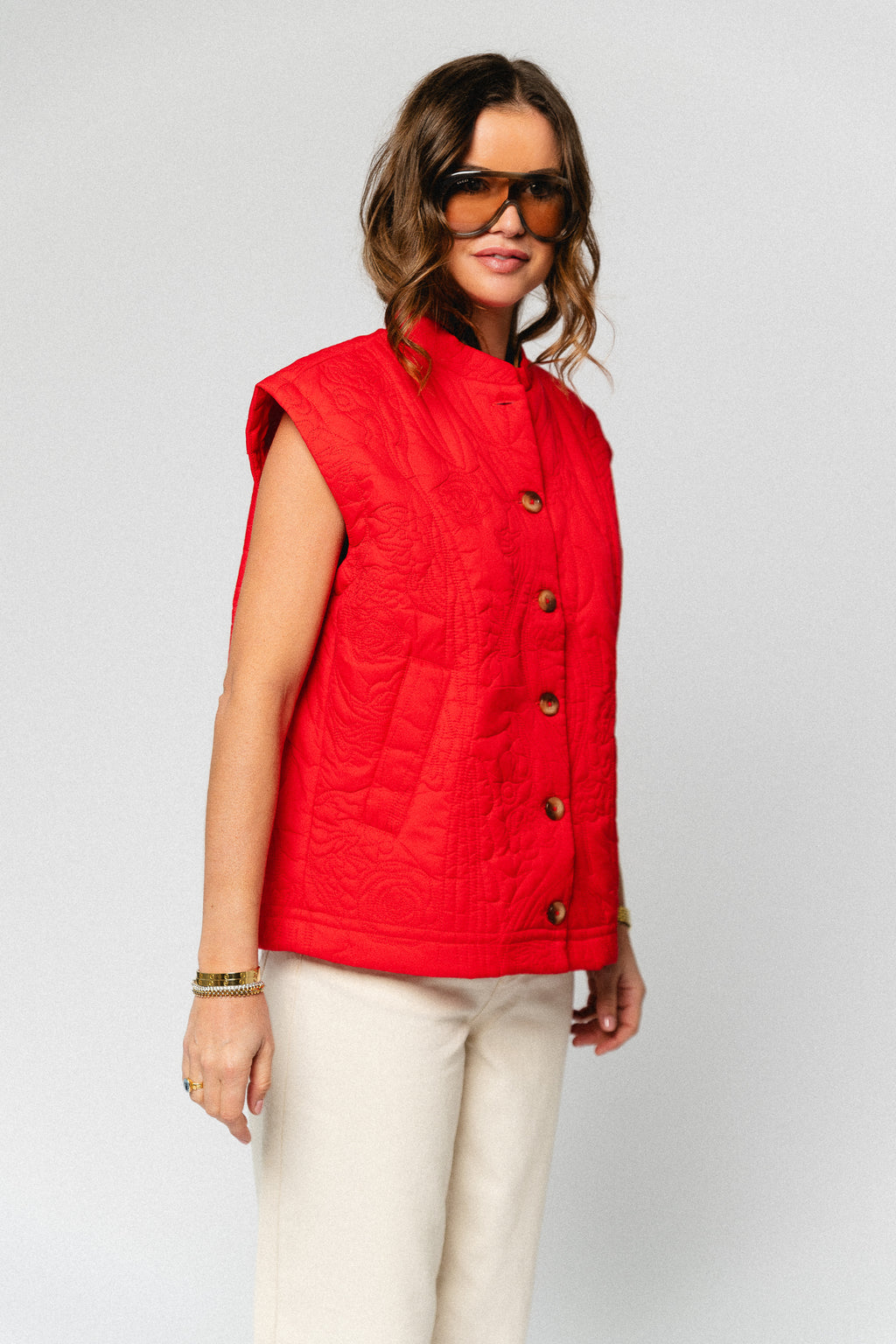 YASCasi padded vest fiery red