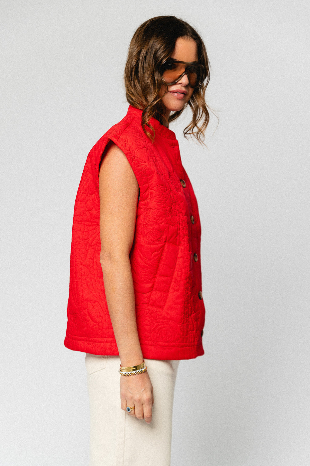 YASCasi padded vest fiery red