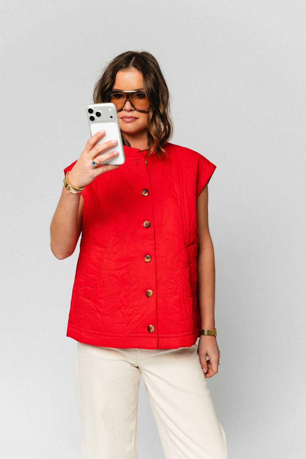 YASCasi padded vest fiery red