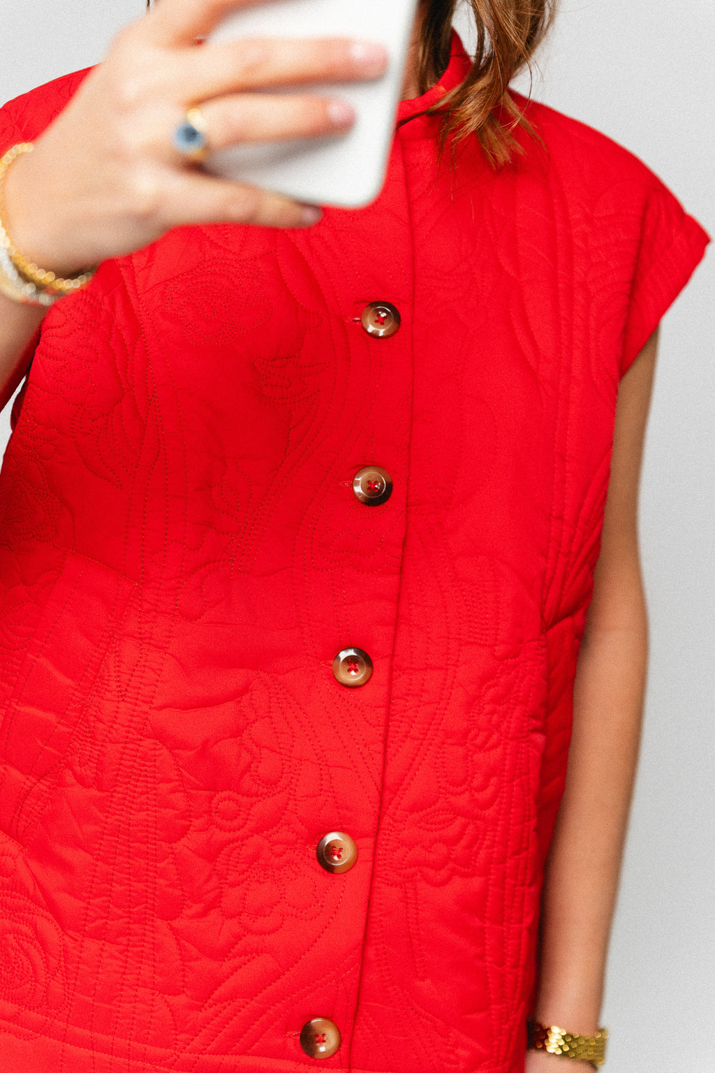 YASCasi padded vest fiery red