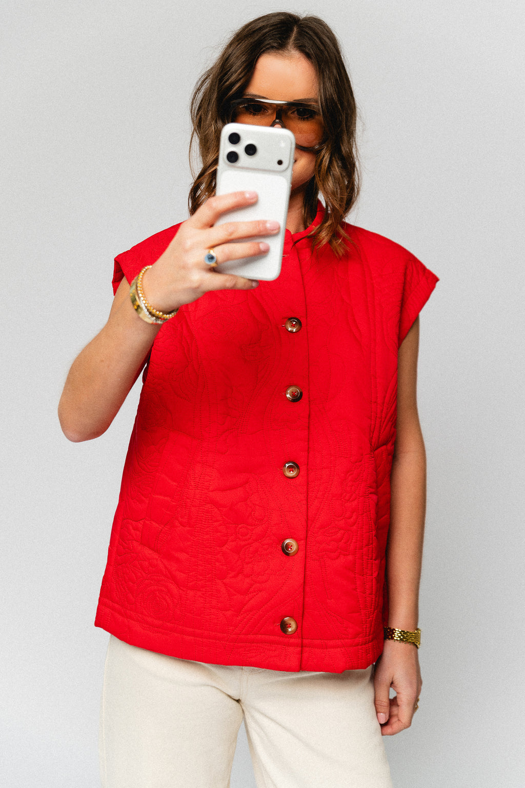 YASCasi padded vest fiery red