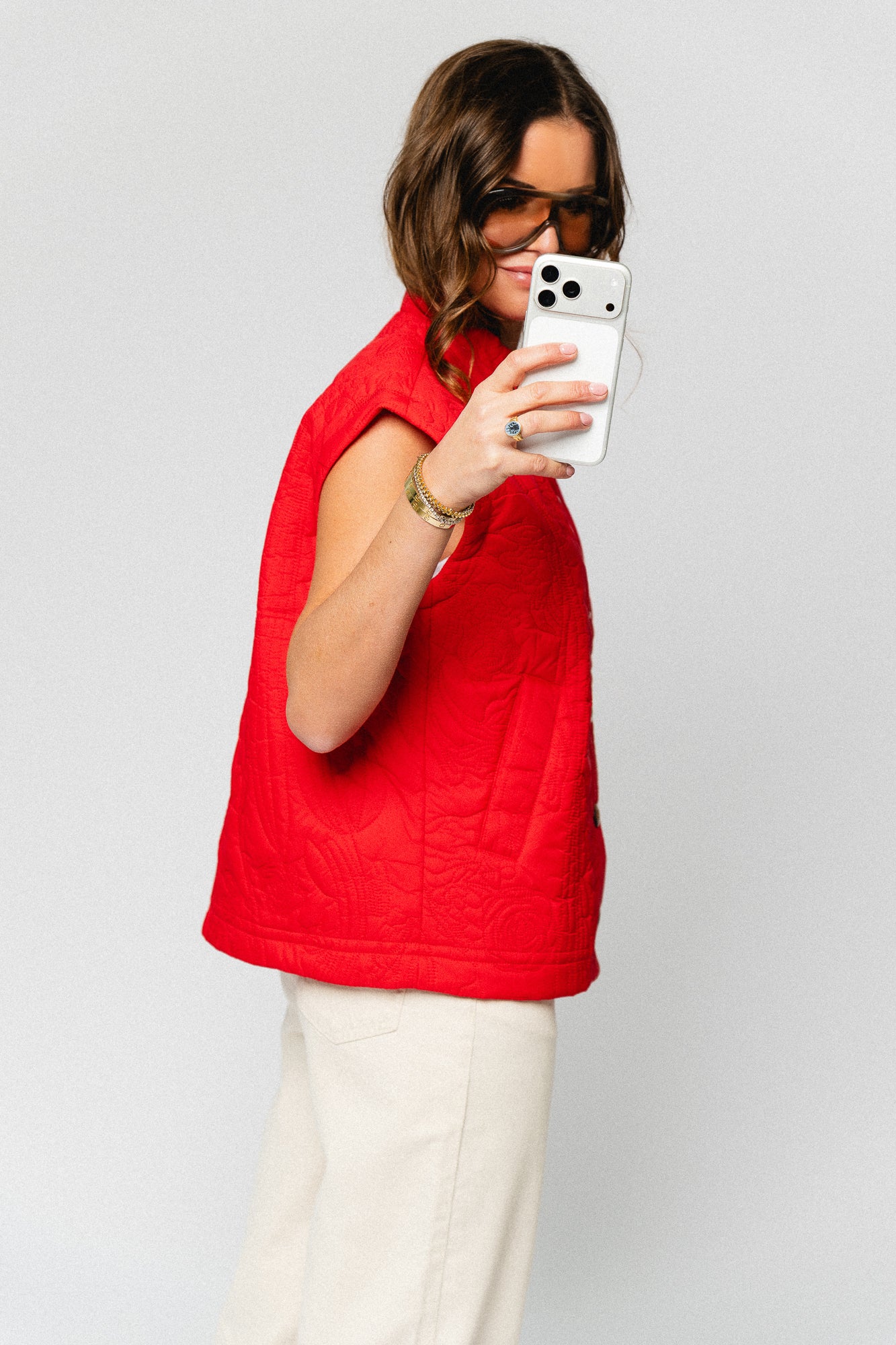 YASCasi padded vest fiery red