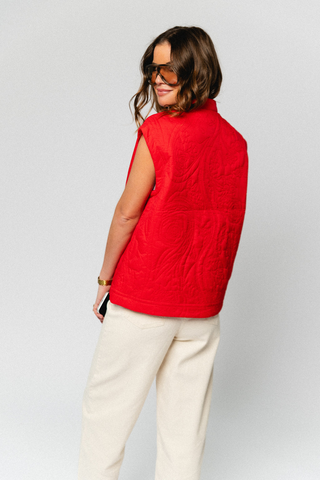 YASCasi padded vest fiery red