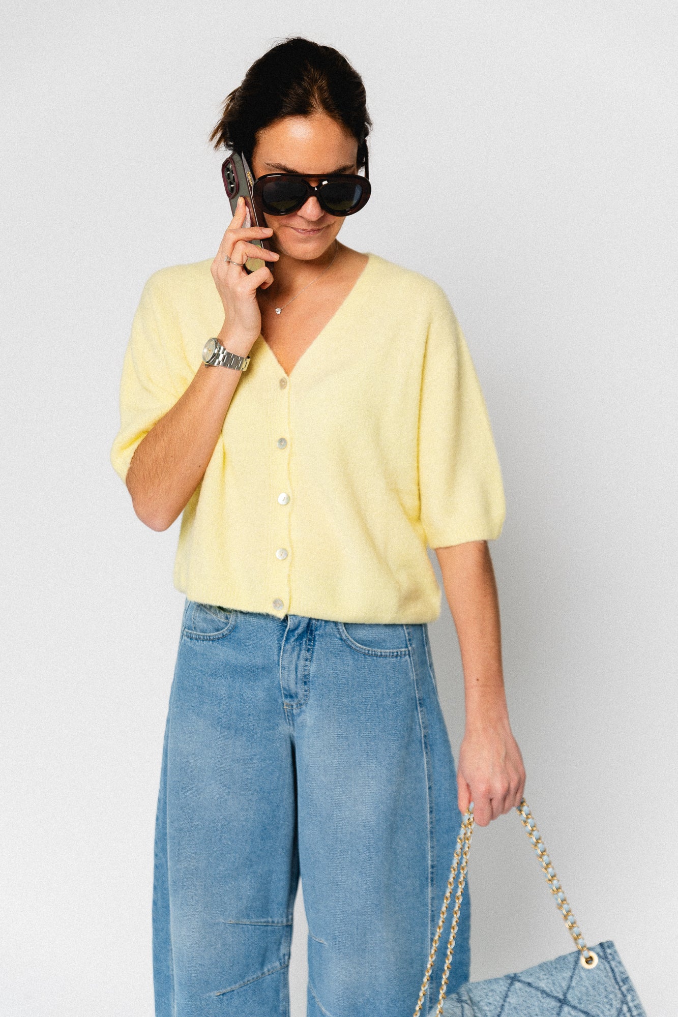 Lauranne SS cardigan butter yellow