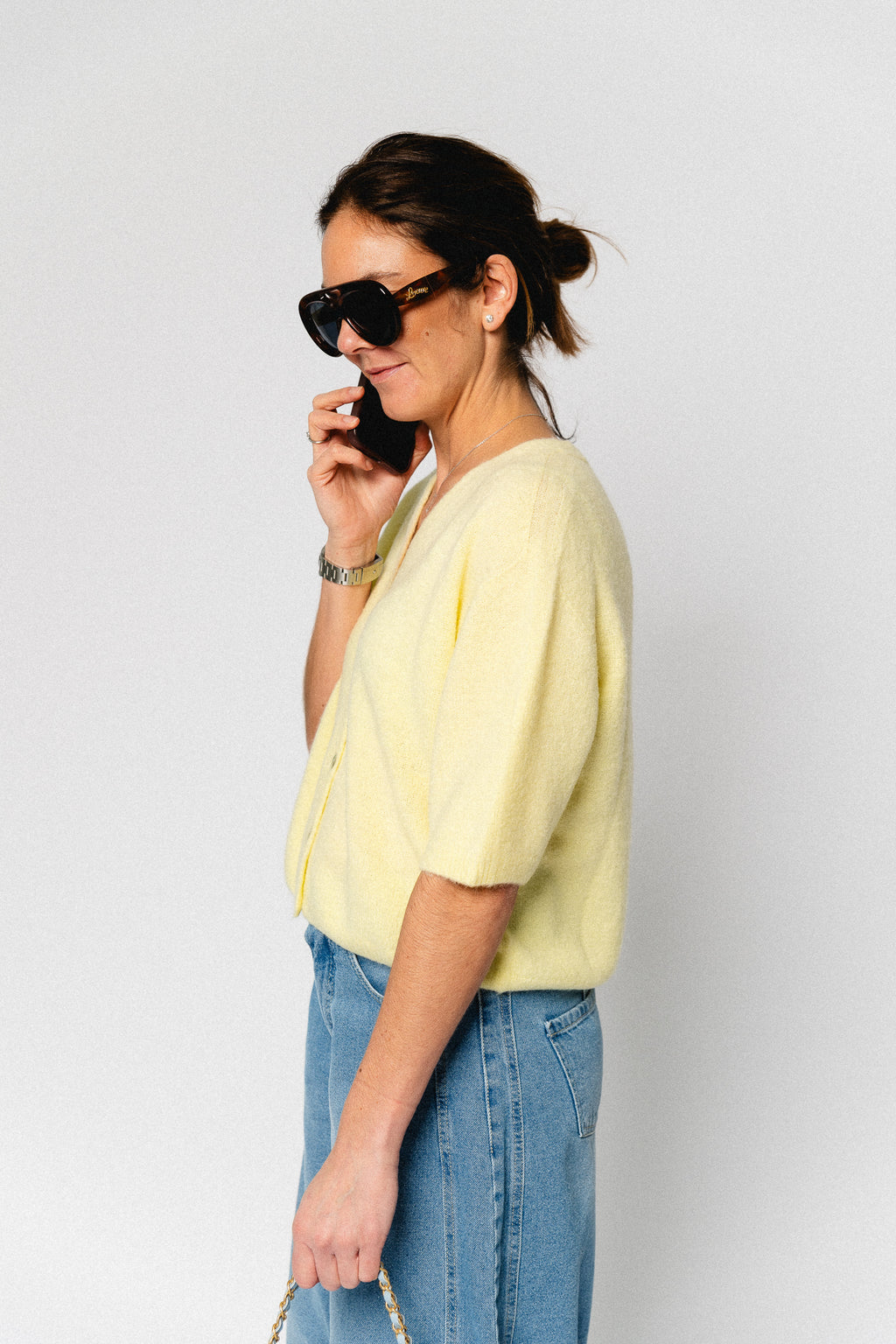 Lauranne SS cardigan butter yellow