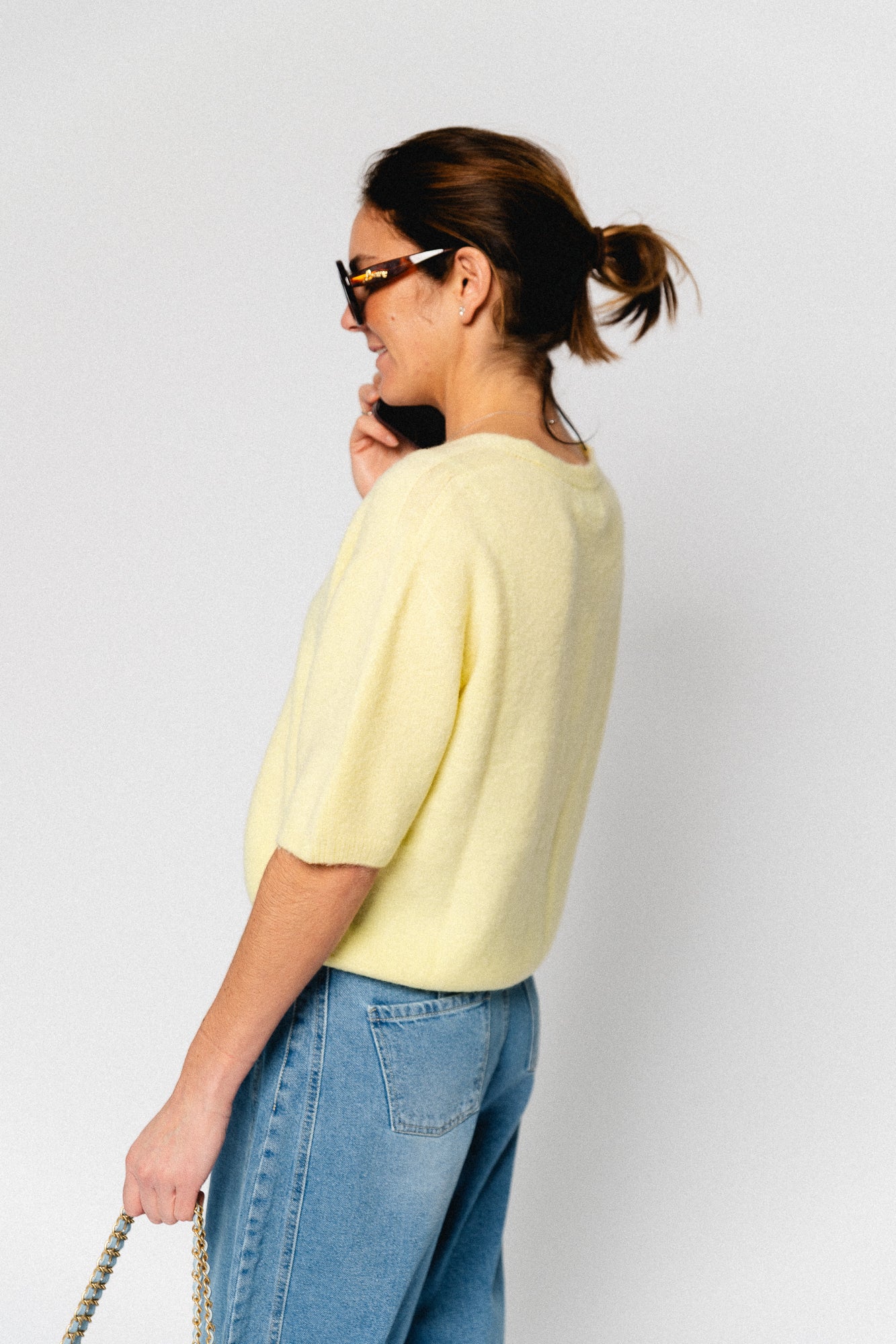 Lauranne SS cardigan butter yellow