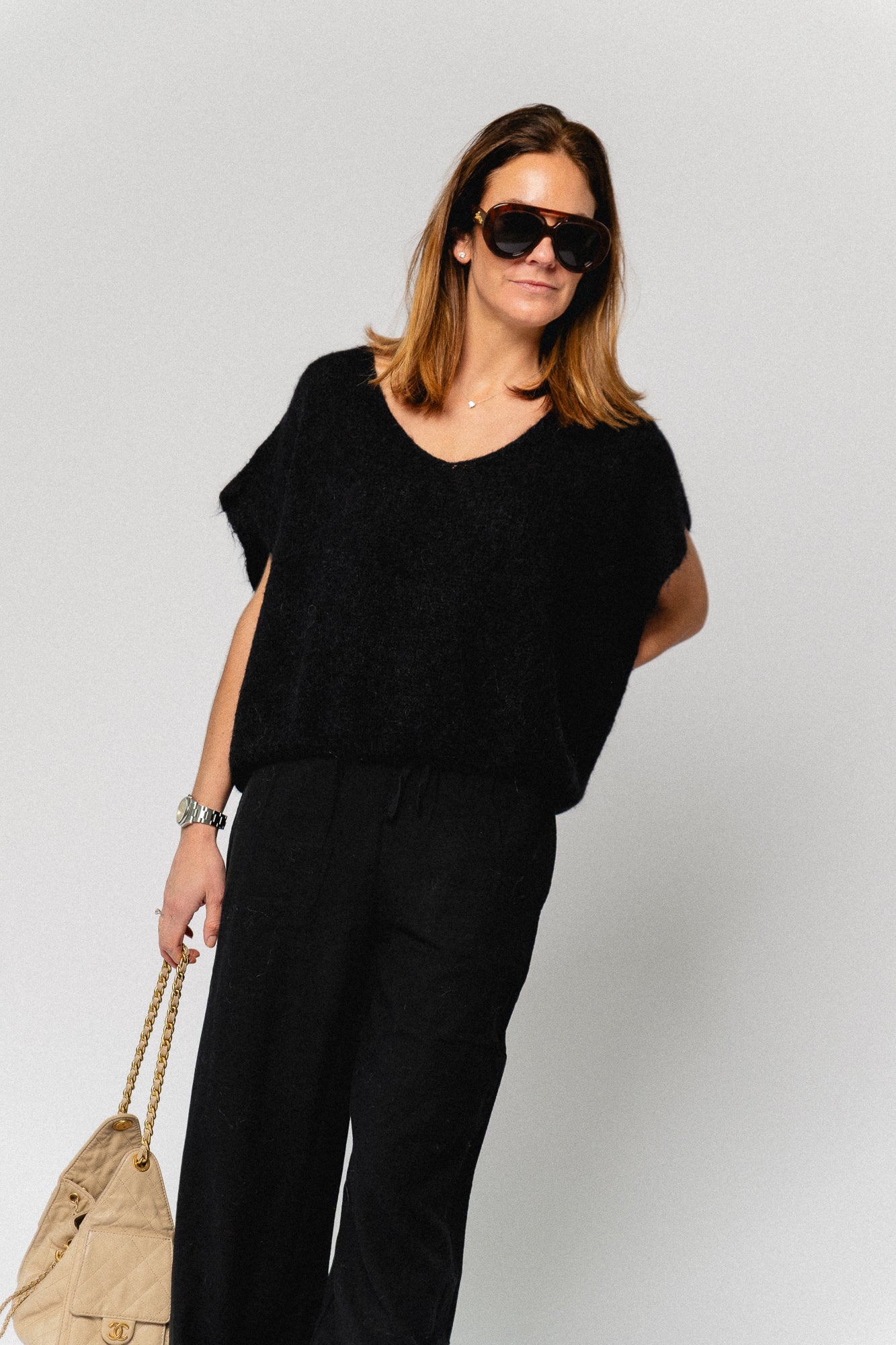 Michèle knitted jumper black