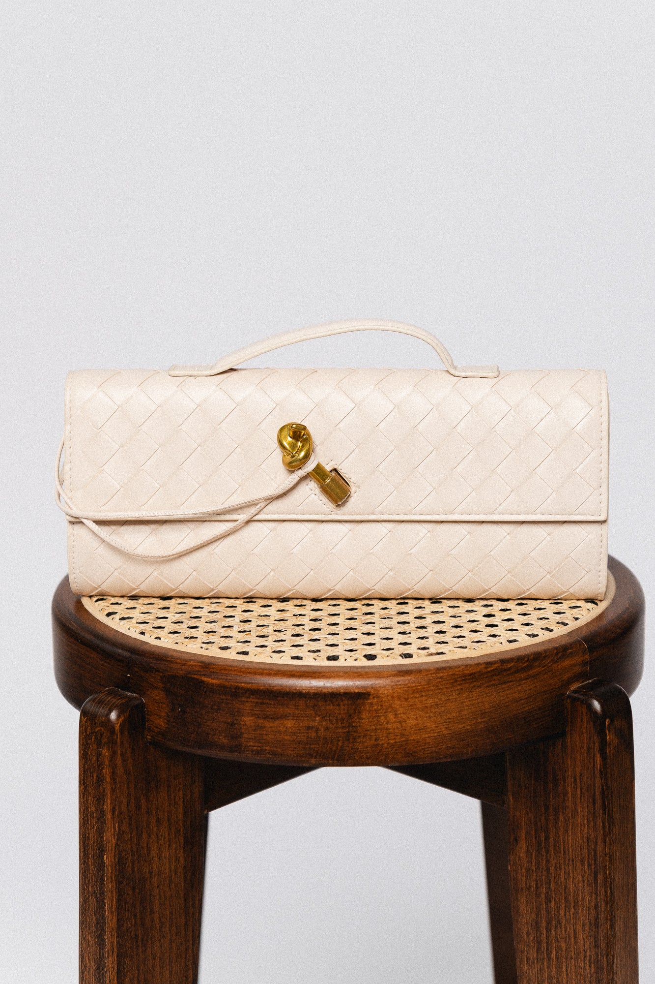 Verona woven long bag soft nude
