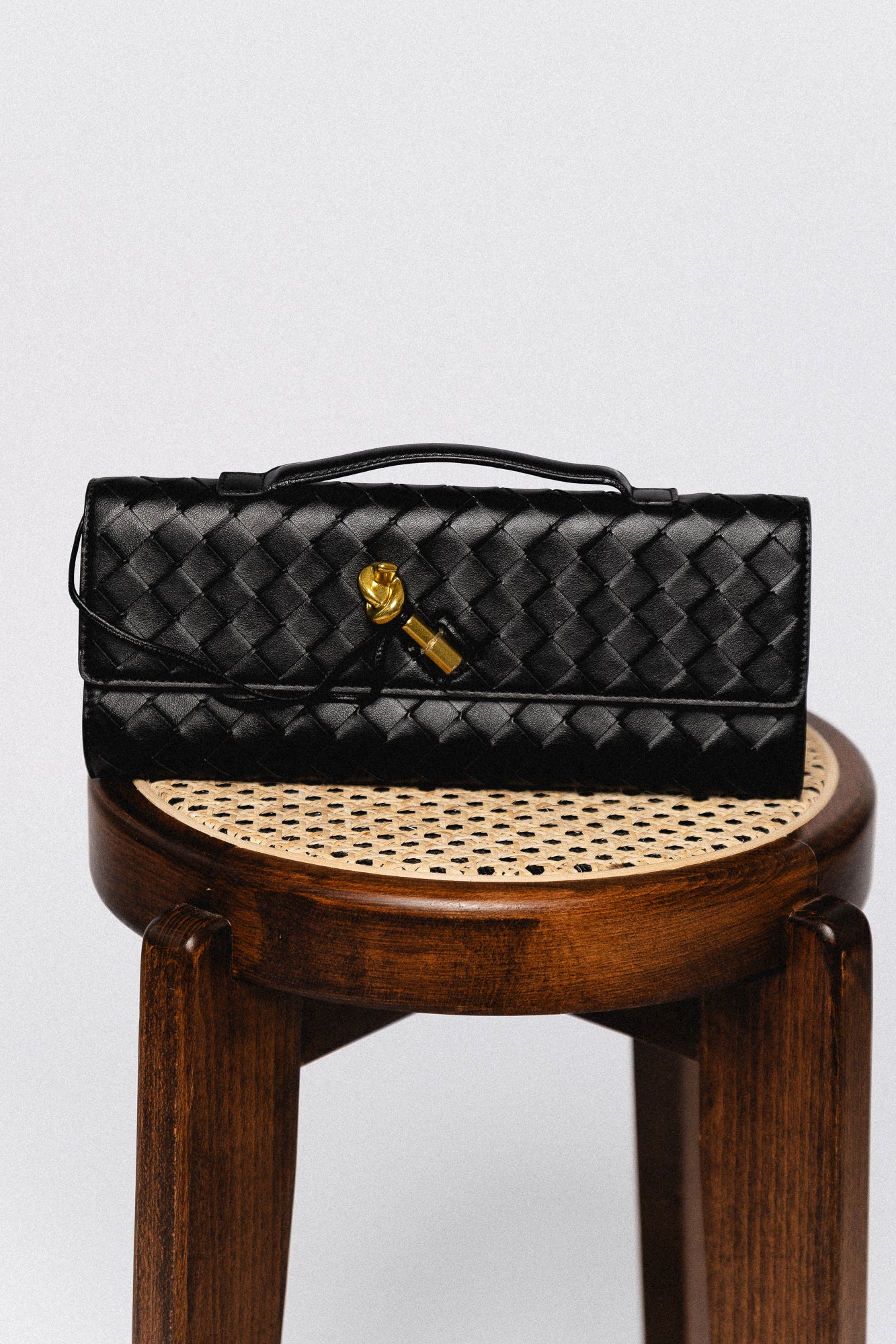 Verona woven long bag black