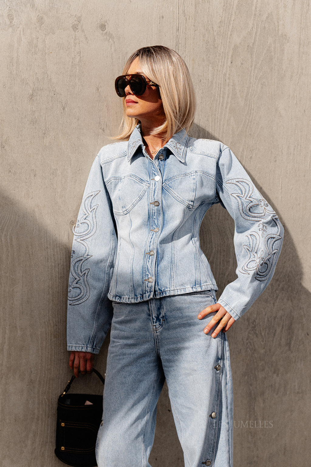 BXGStacie jacket vintage blue denim