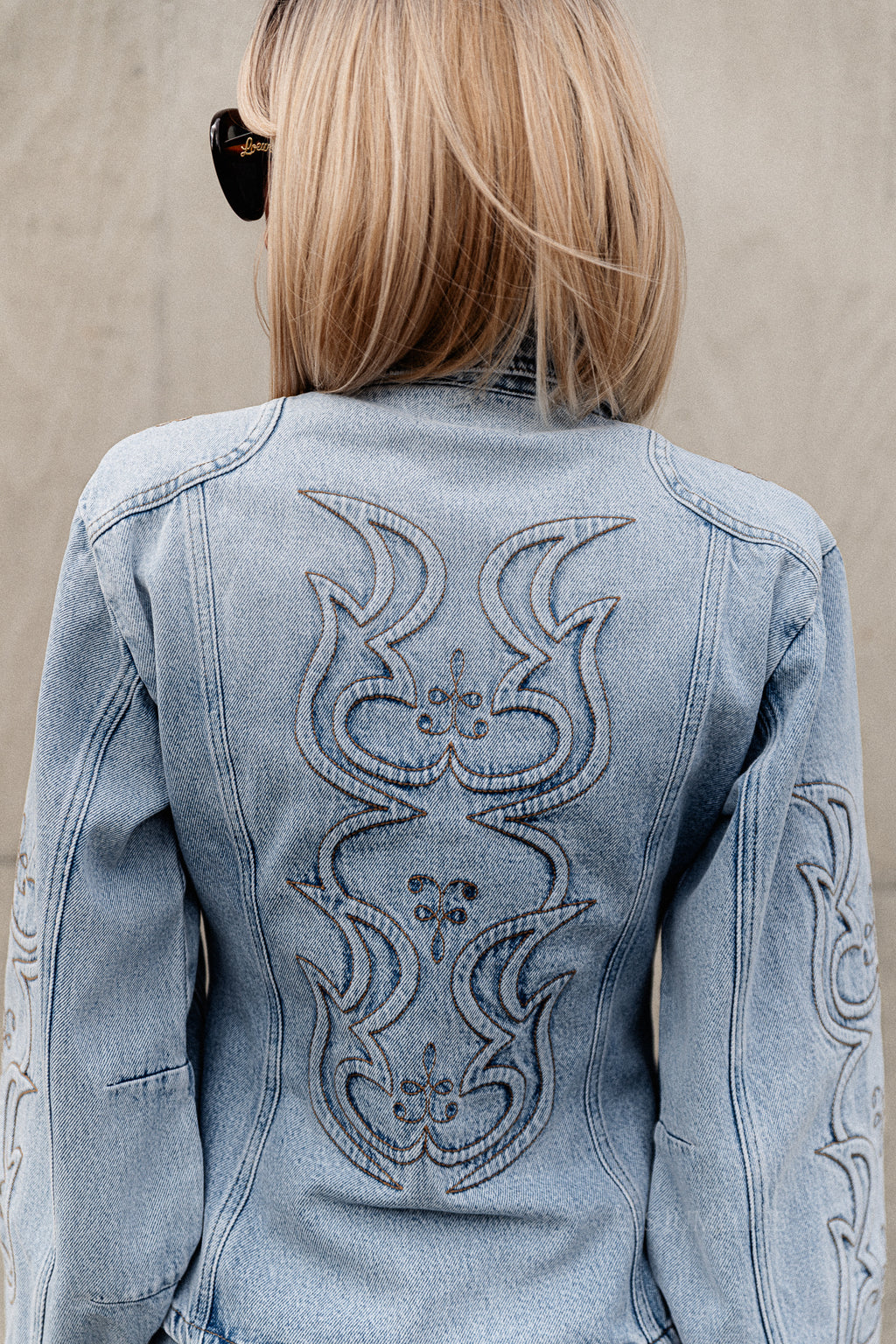 BXGStacie jacket vintage blue denim