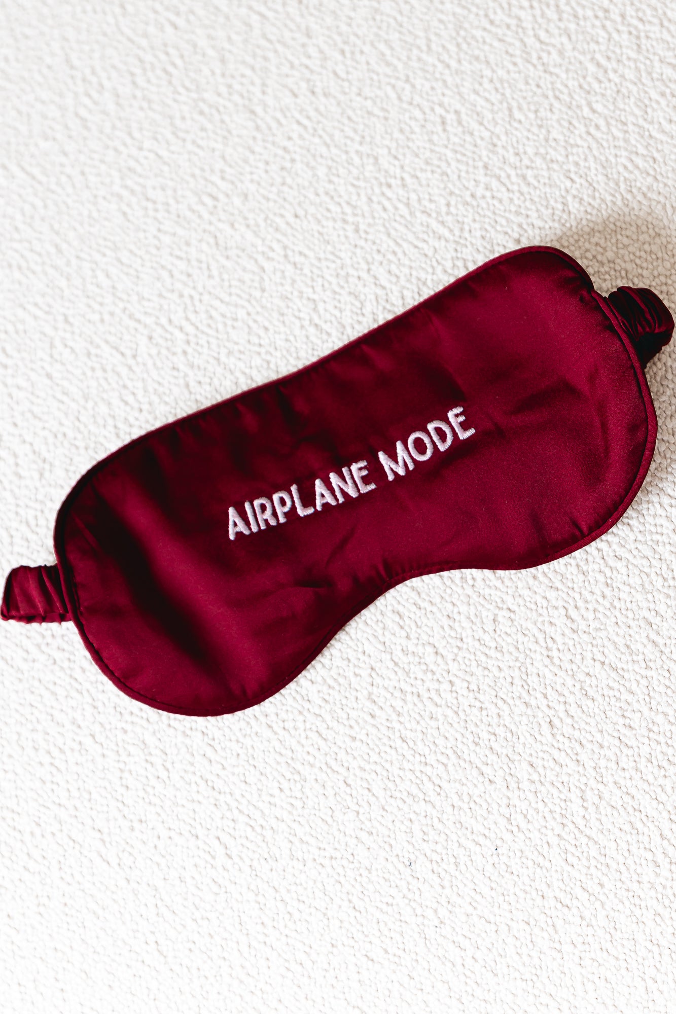 Airplane mode eye mask burgundy