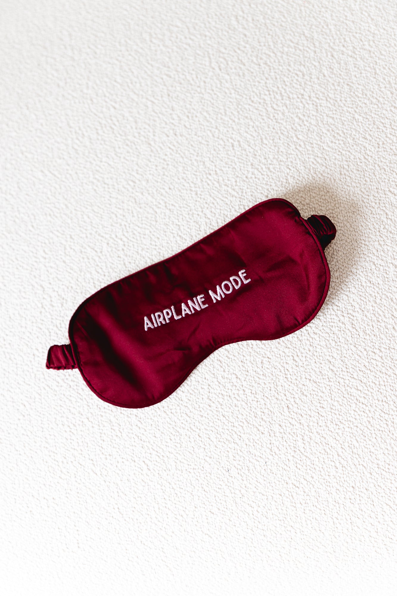 Airplane mode eye mask burgundy