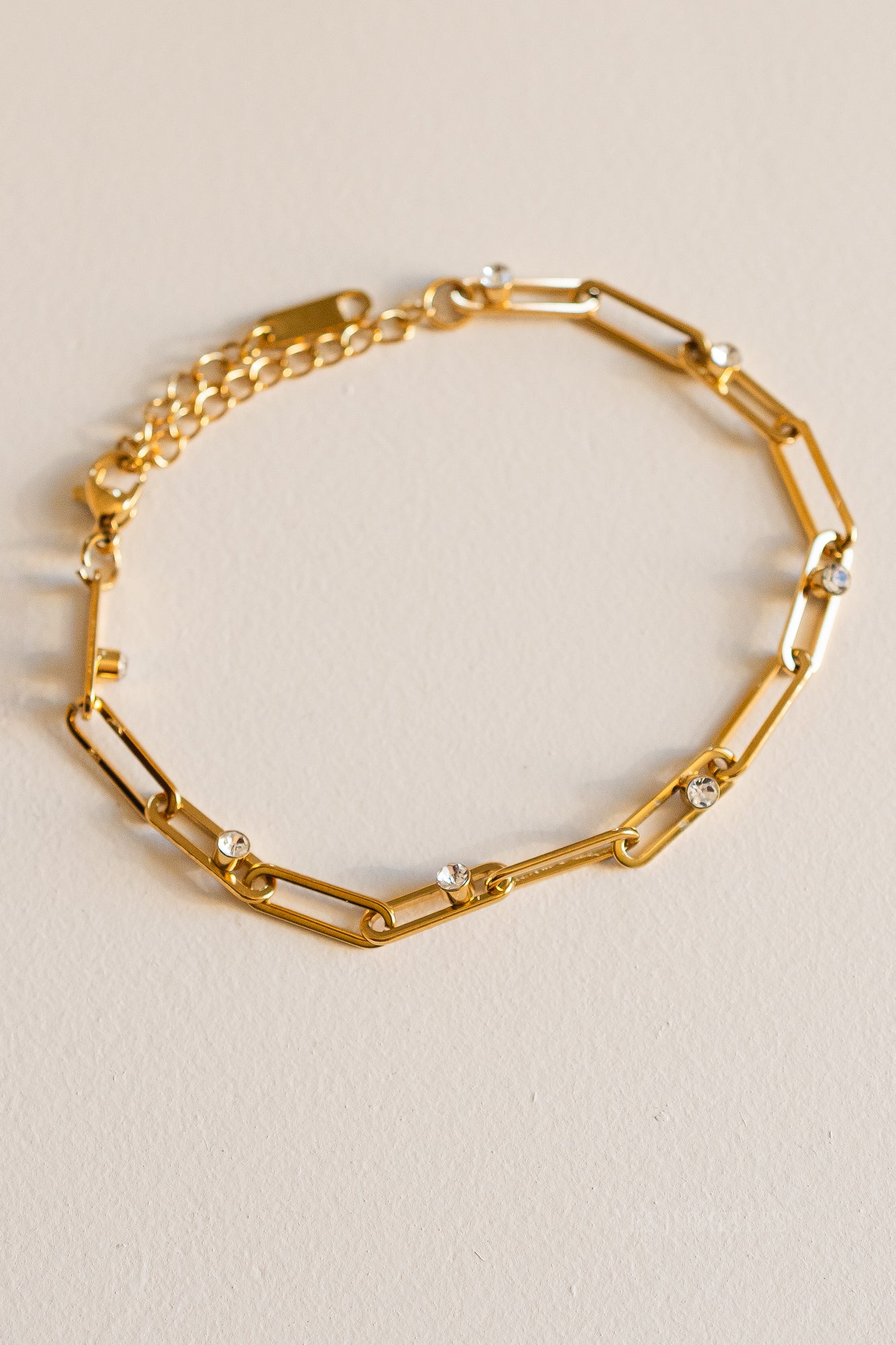 Paperclip bracelet gold small