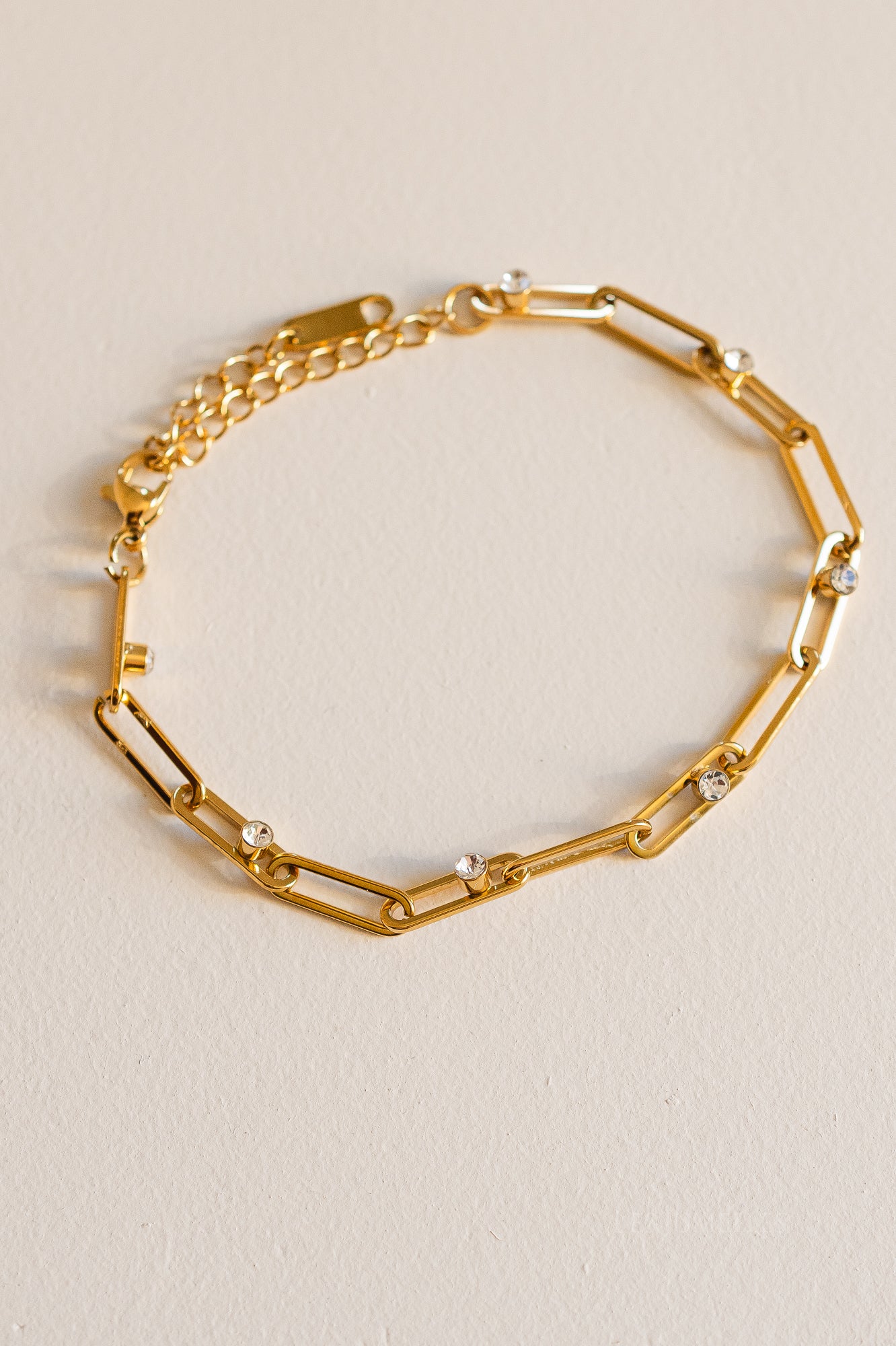 Paperclip bracelet gold small