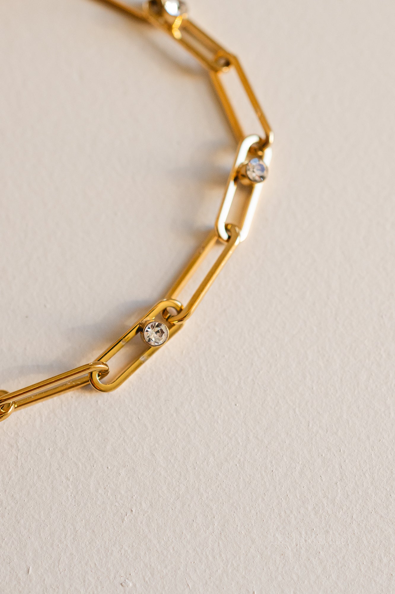 Paperclip bracelet gold small