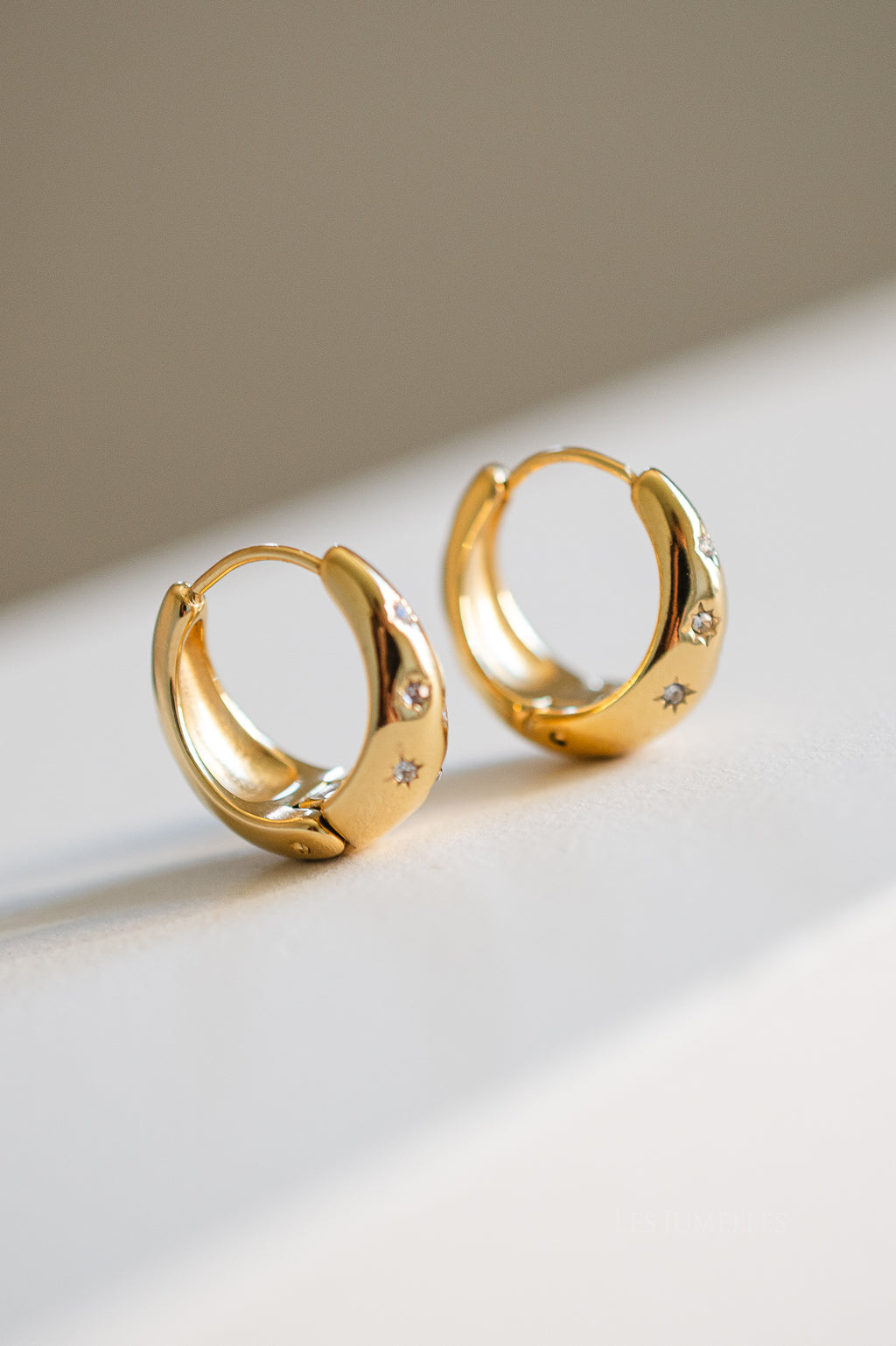 Celestial dome hoops gold