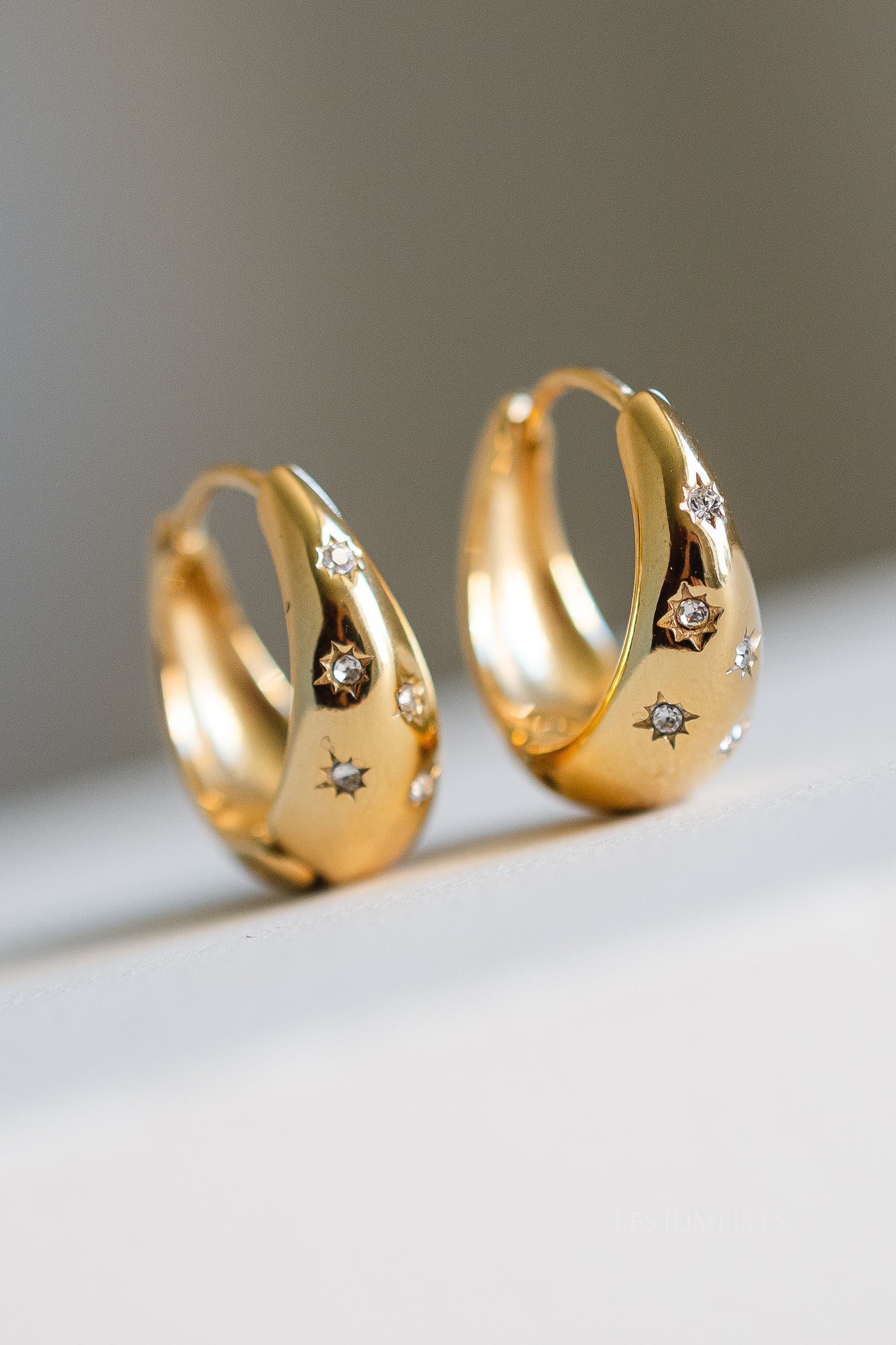 Celestial dome hoops gold