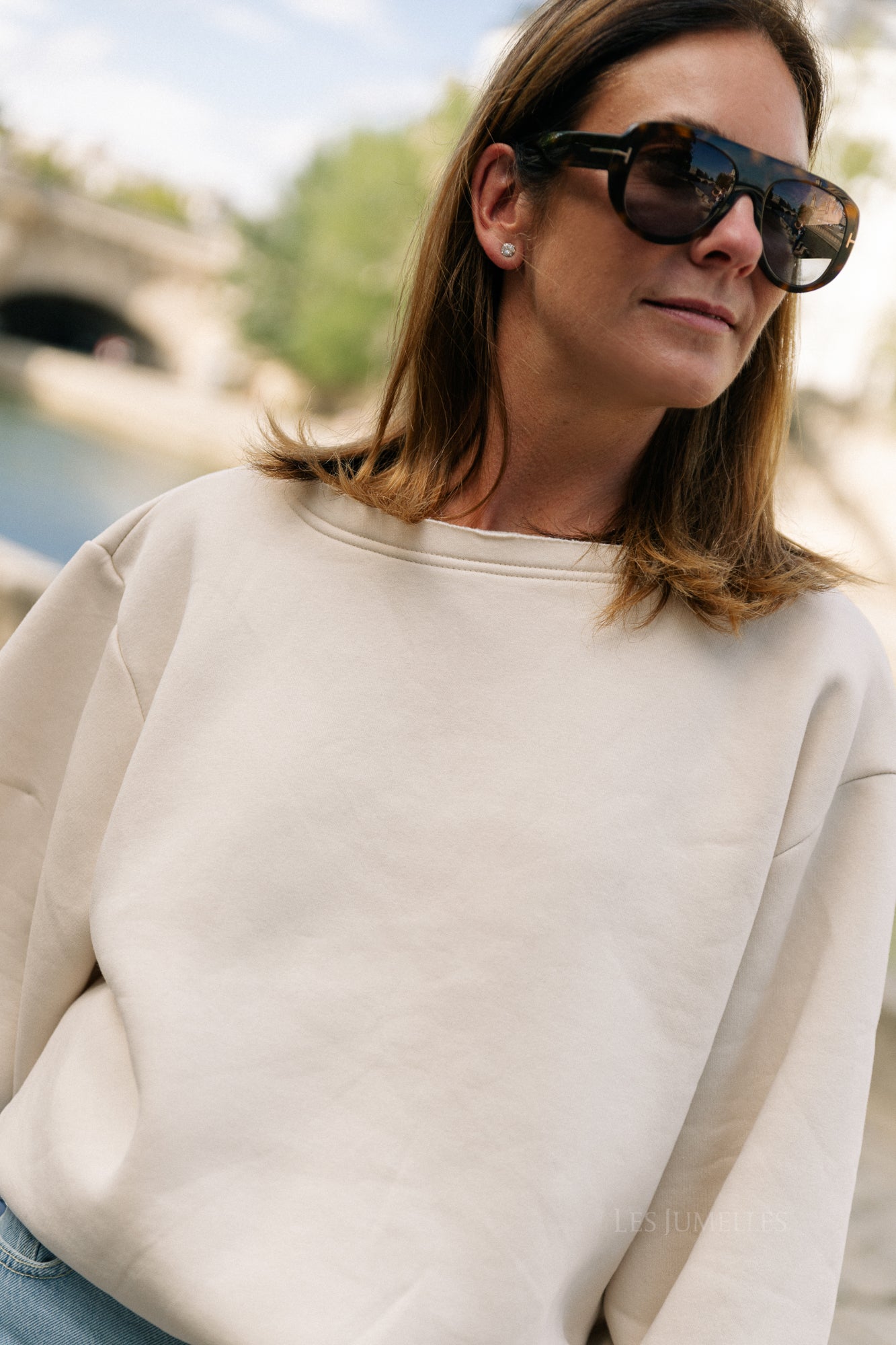 Yasmine off shoulder sweater butter