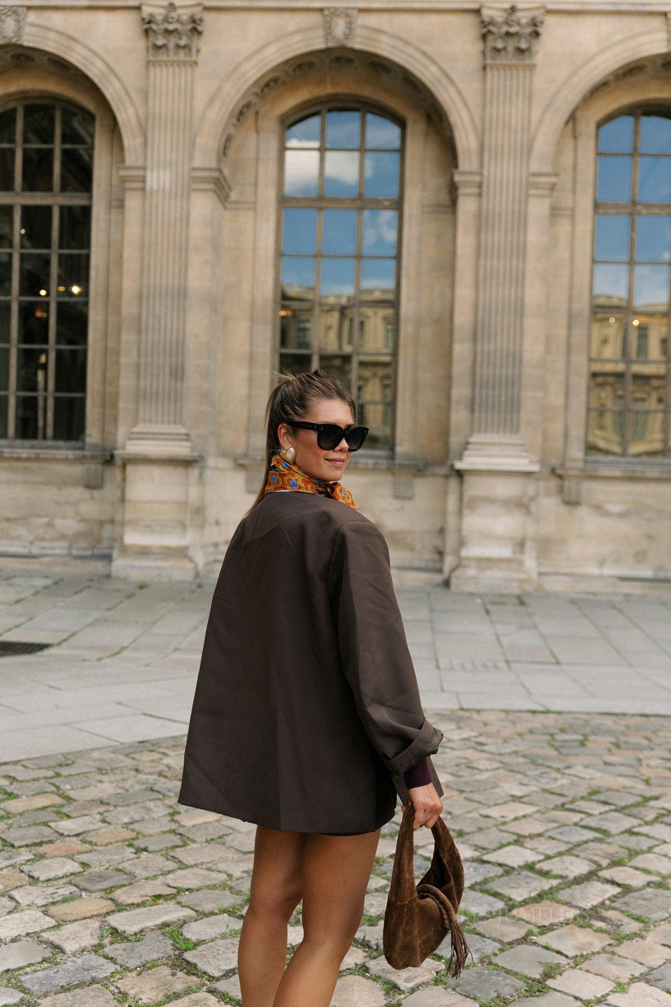 Chloe oversized blazer hot chocolate