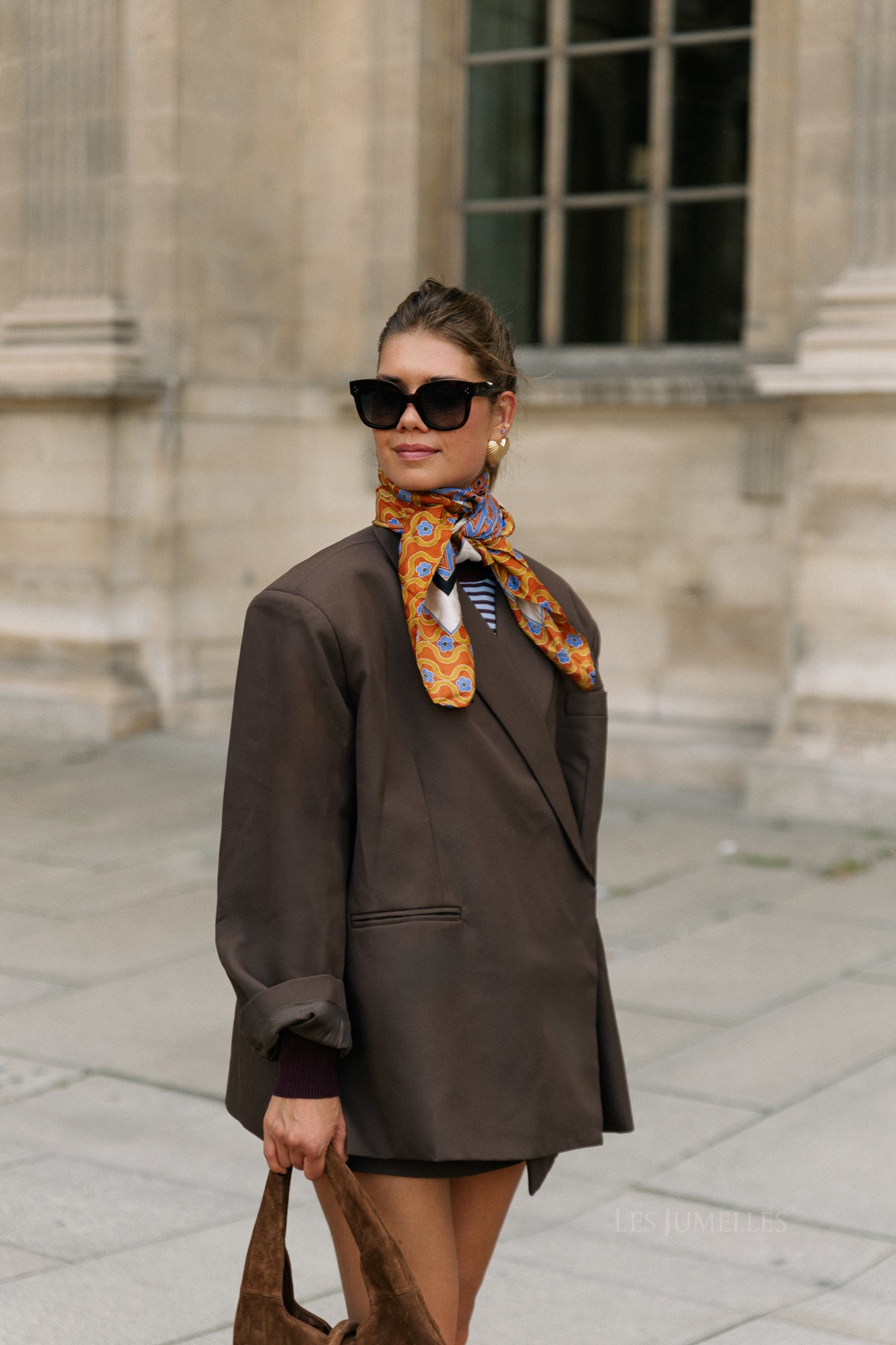 Chloe oversized blazer hot chocolate