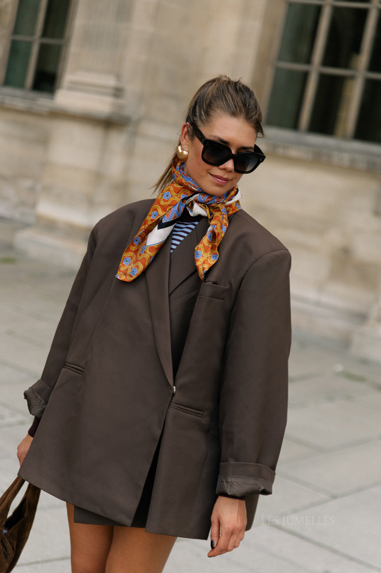 Chloe oversized blazer hot chocolate