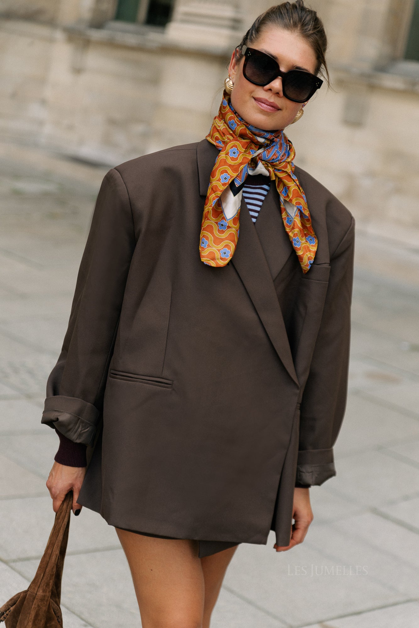 Chloe oversized blazer hot chocolate