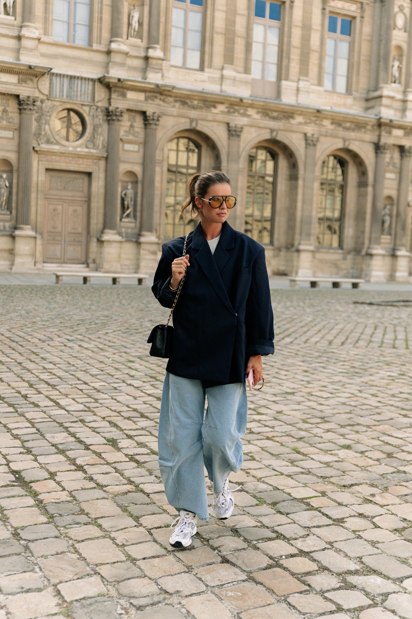 Chloe oversized blazer midnight blue