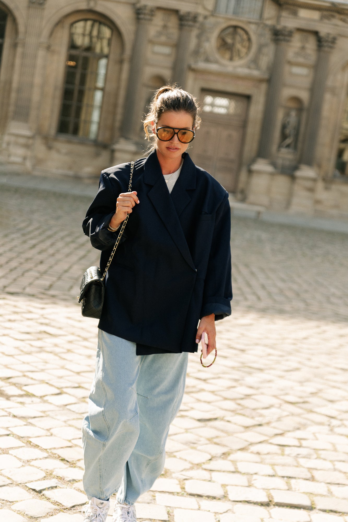 Chloe oversized blazer midnight blue