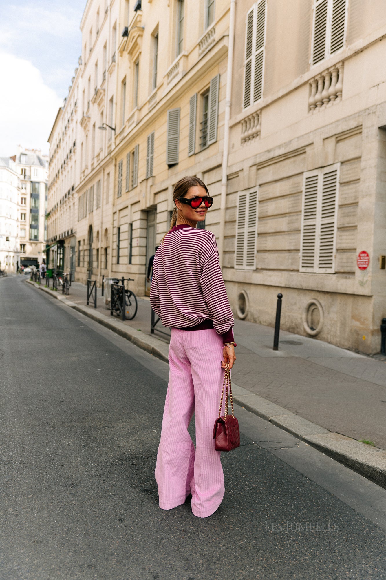 Norma wide velvet pants orchid