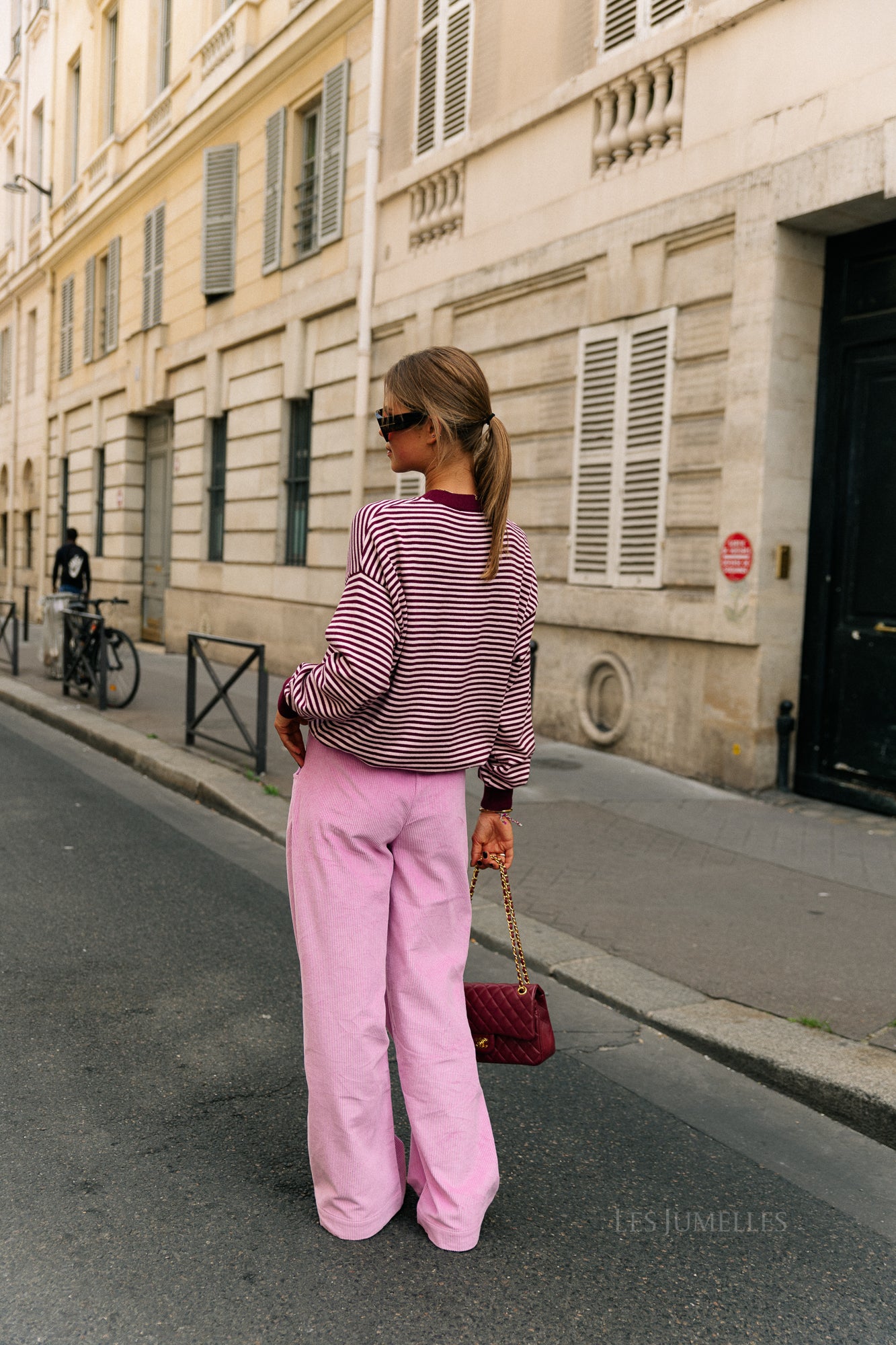 Norma wide velvet pants orchid