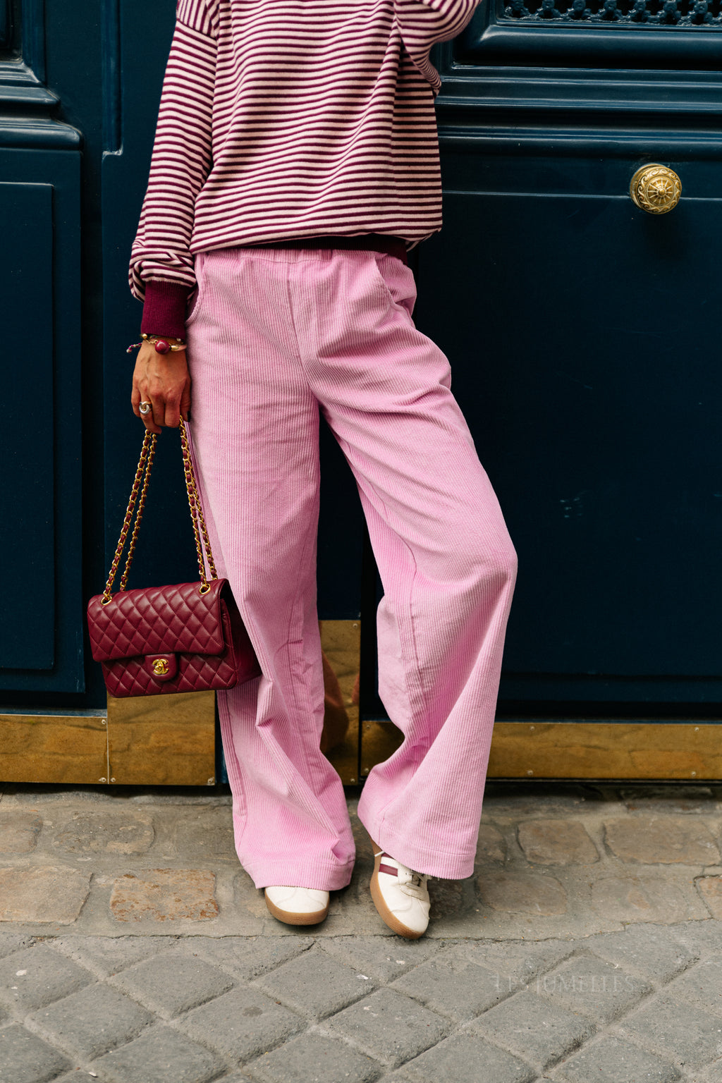Norma wide velvet pants orchid
