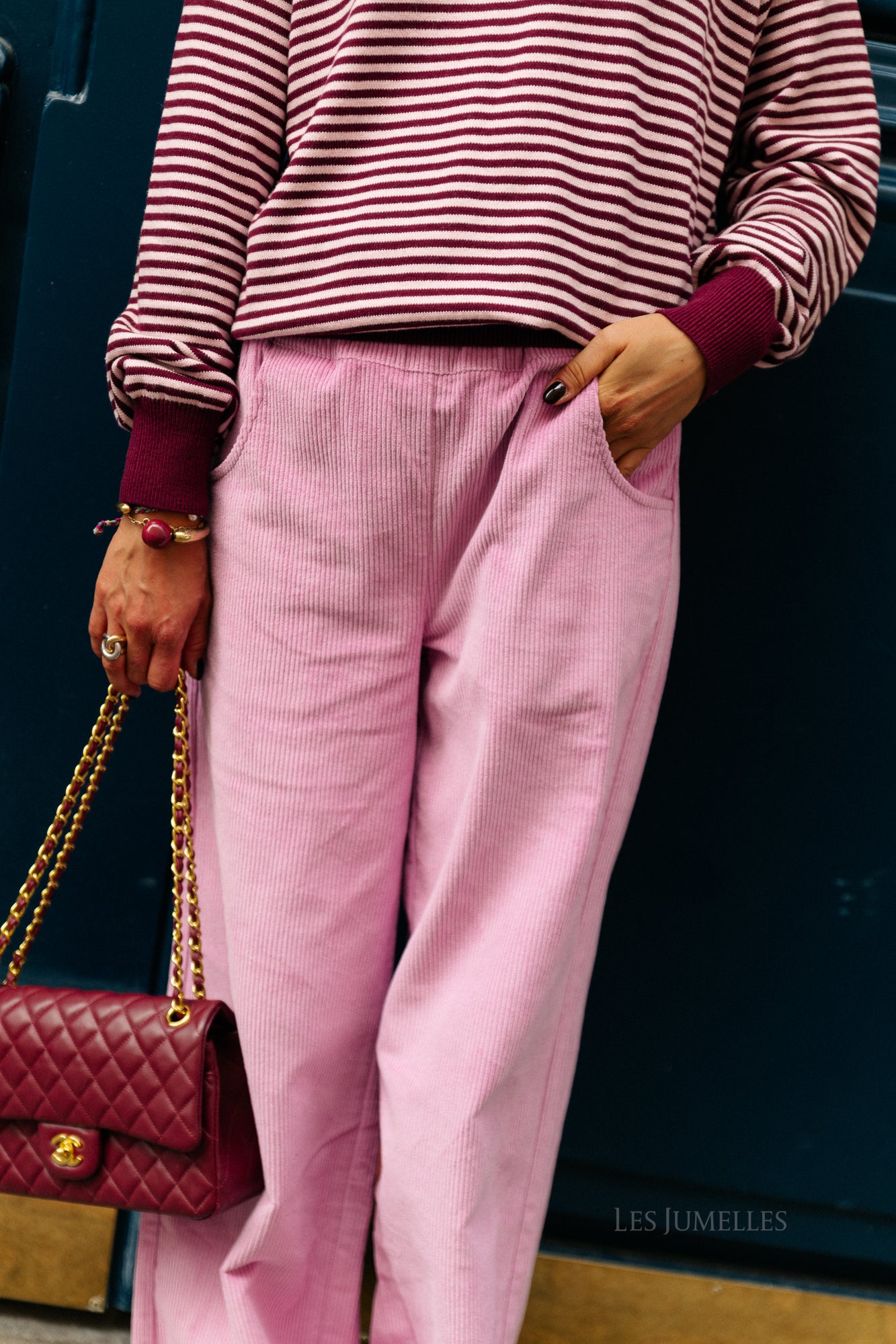 Norma wide velvet pants orchid