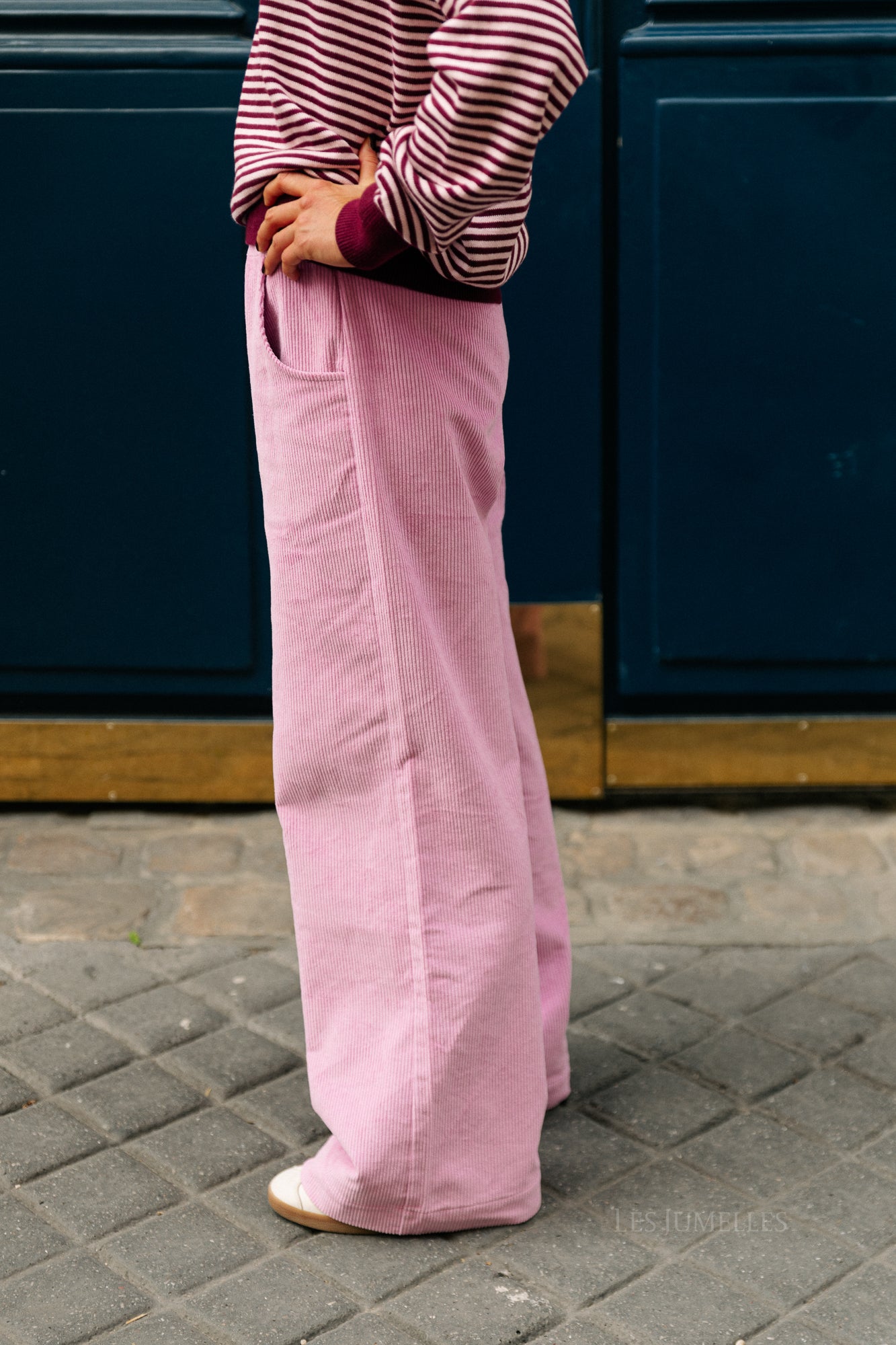 Norma wide velvet pants orchid