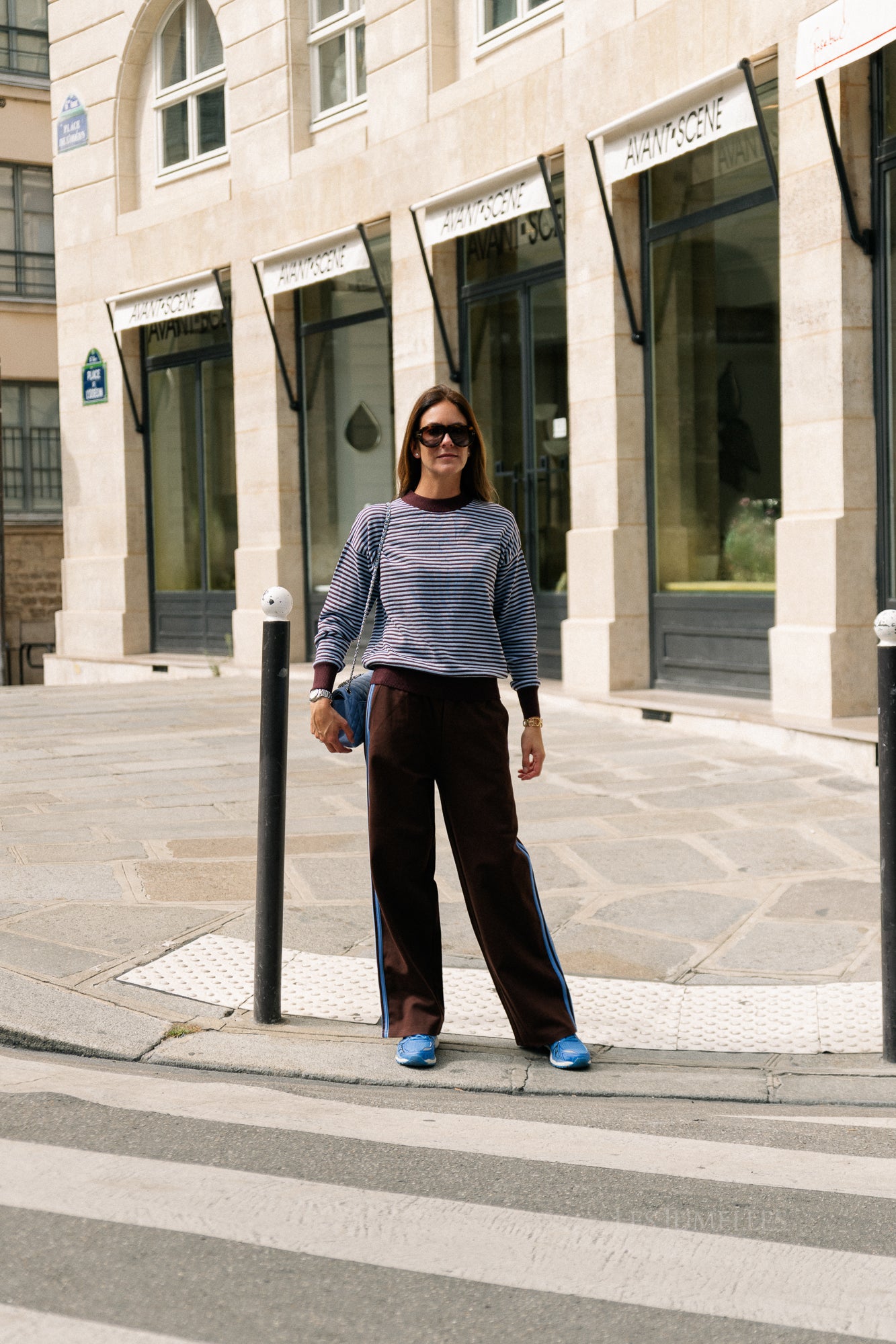 Isla track pants chocolate brown