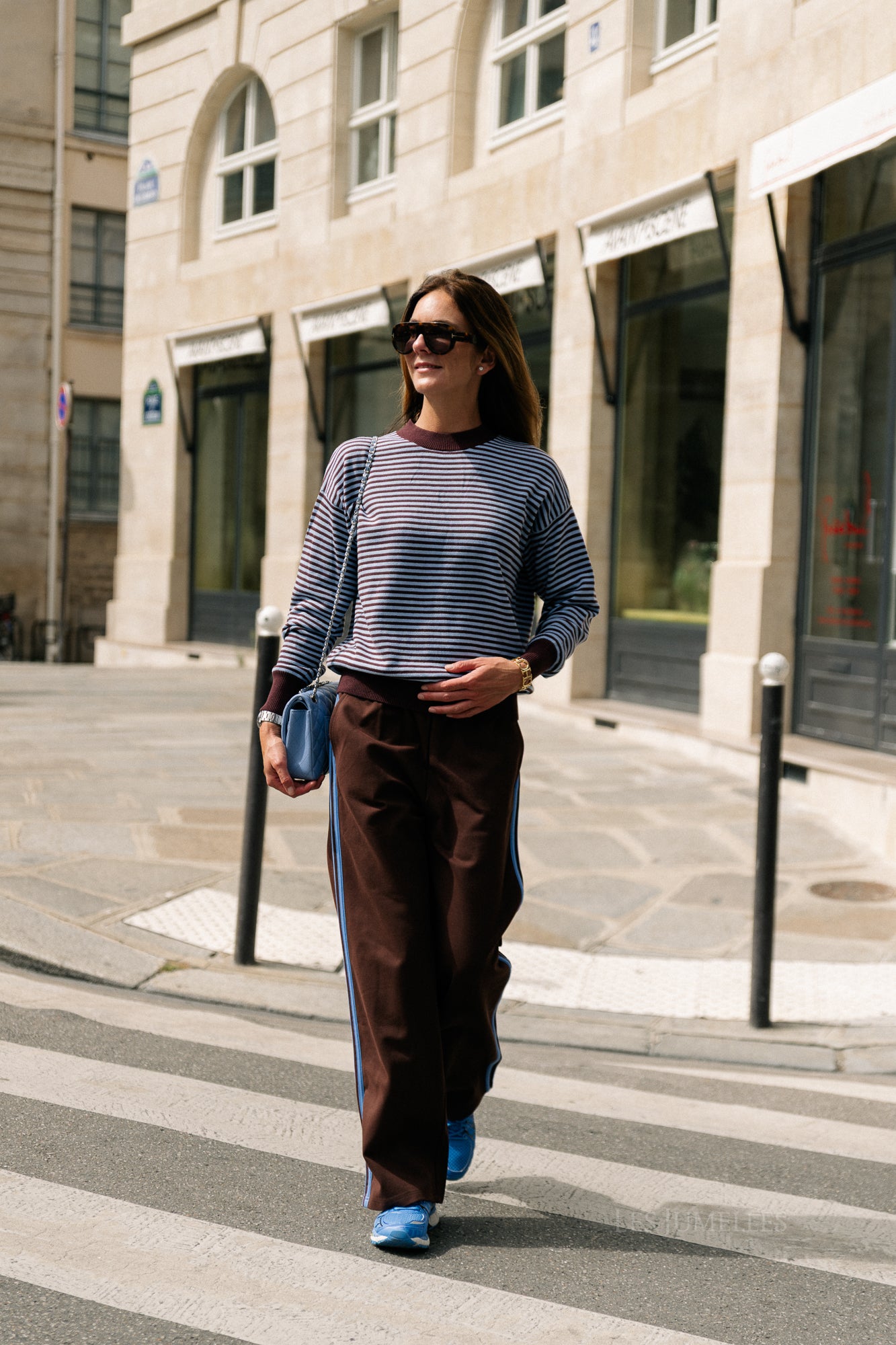 Isla track pants chocolate brown