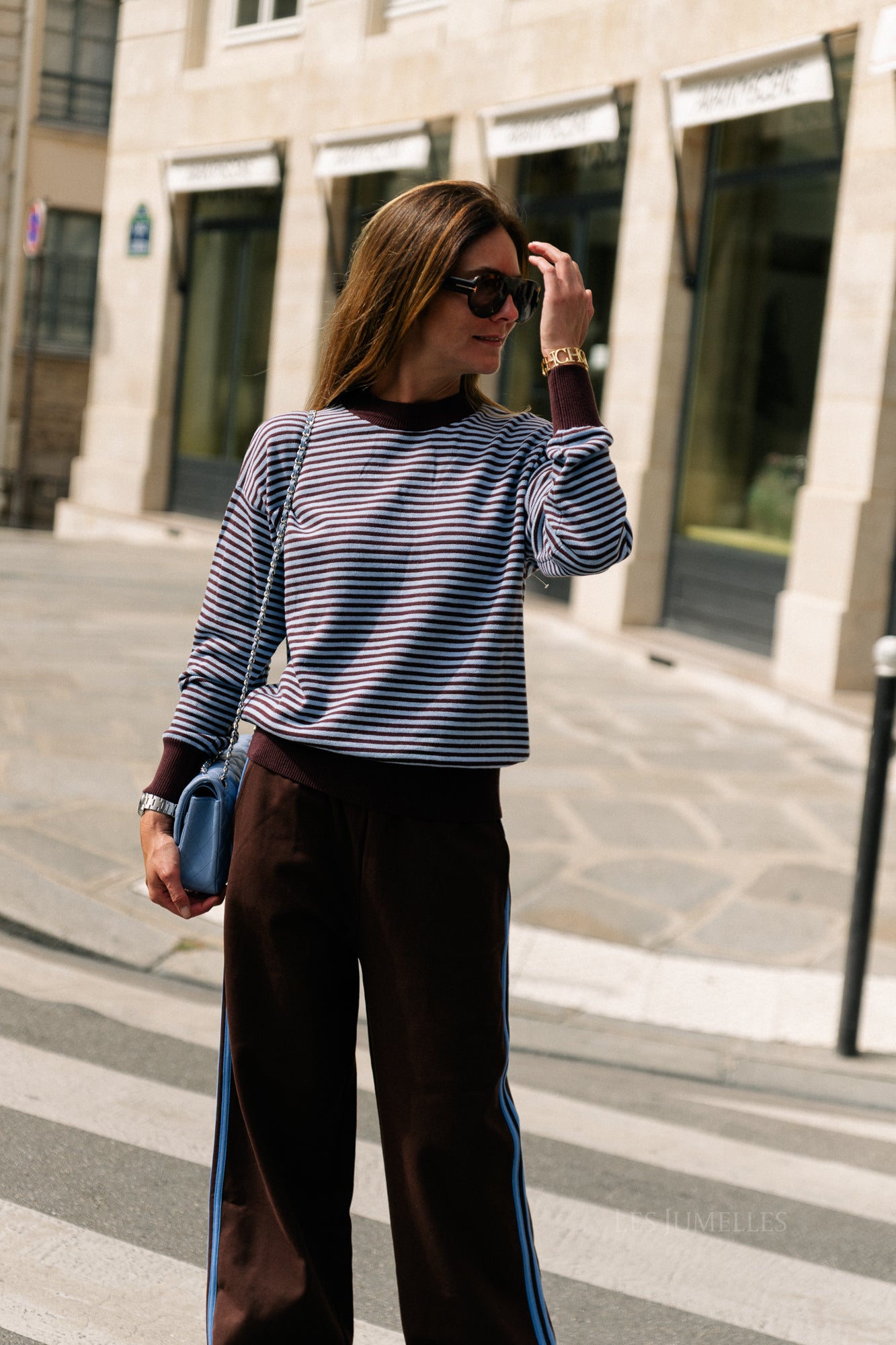 Isla track pants chocolate brown